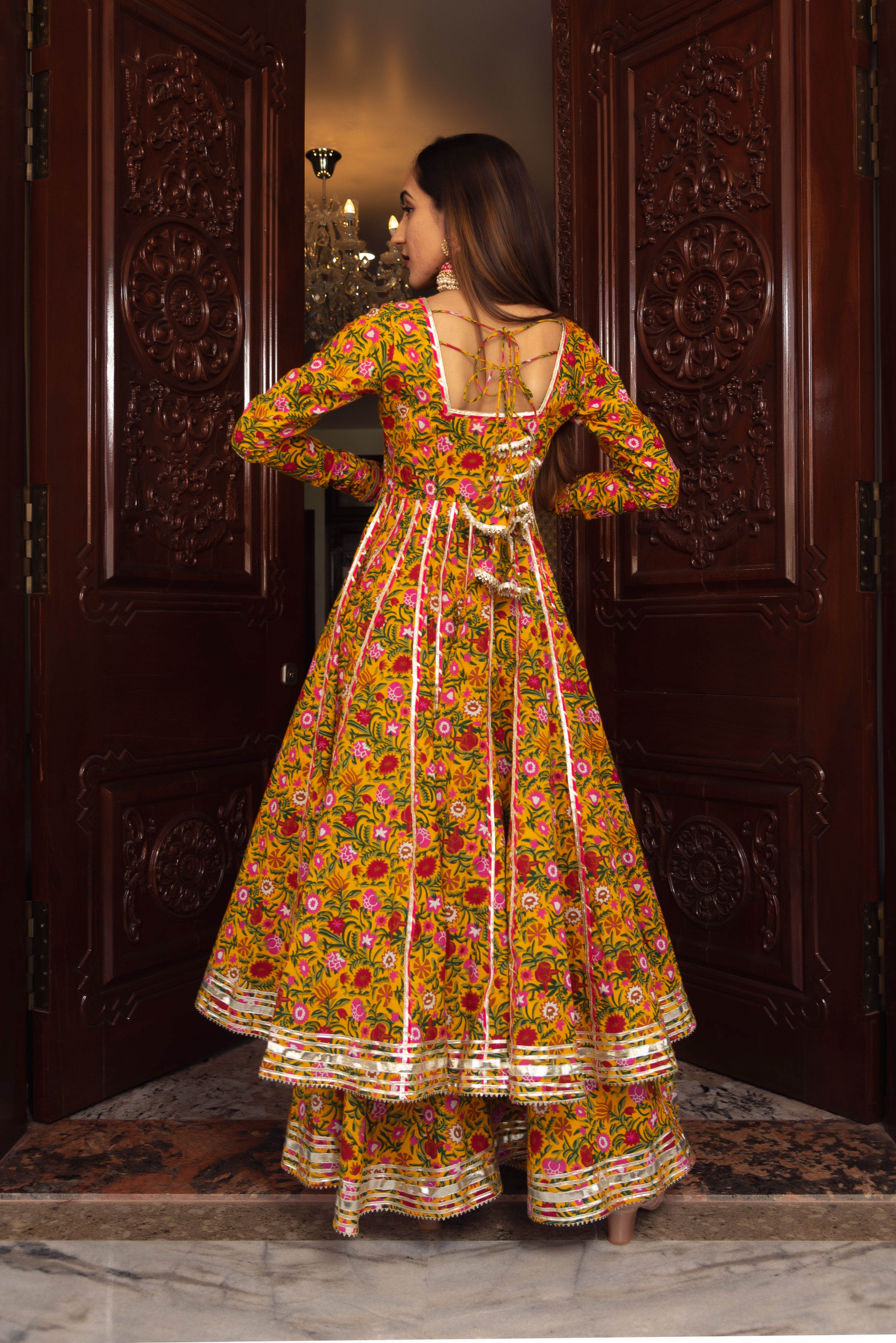 MASTANI COTTON ANARKALI PALAZZO SET