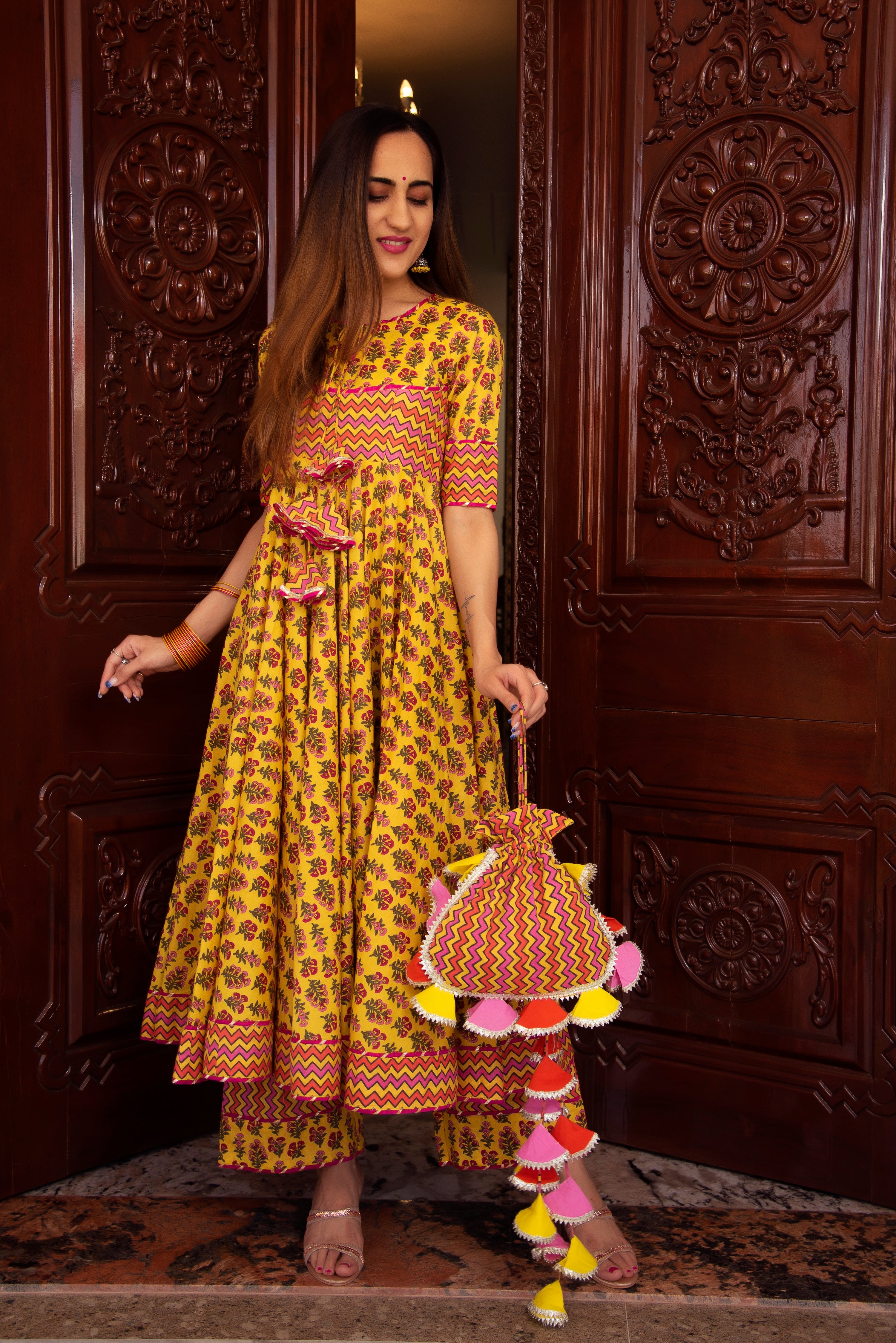 DARIYA COTTON ANARKALI SET