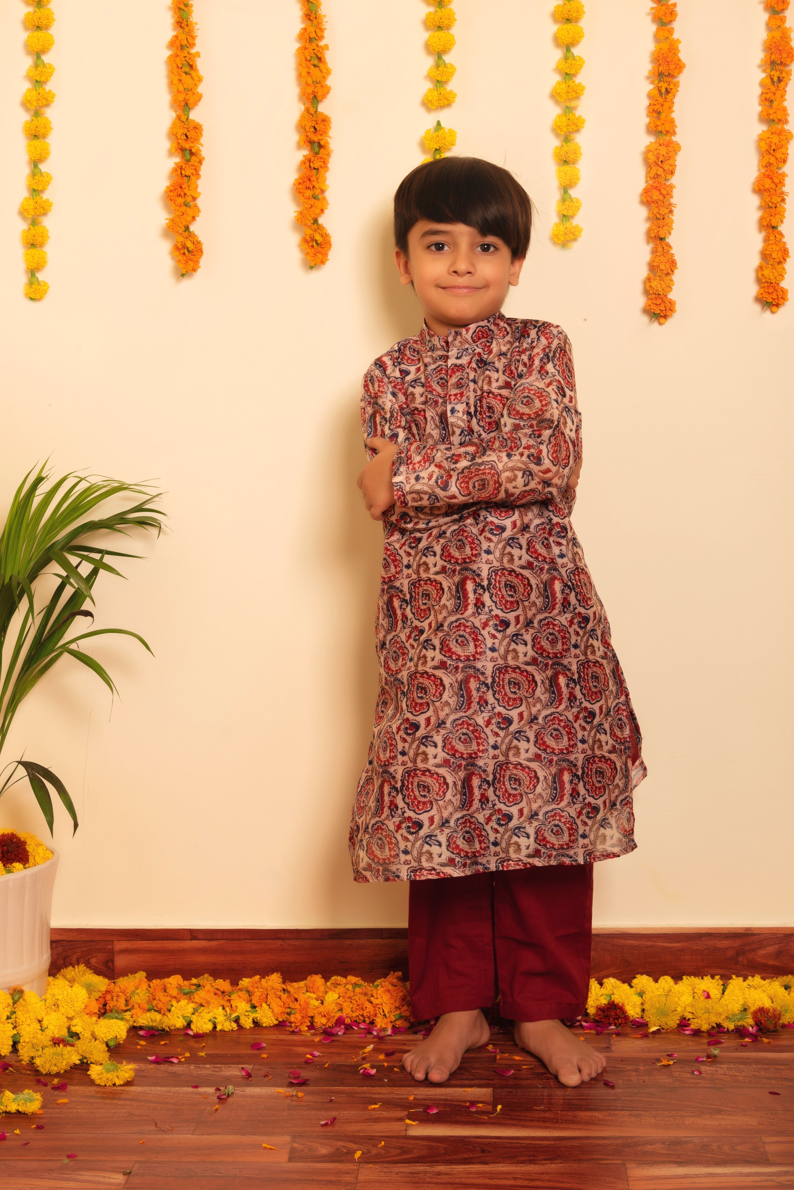 BACHPAN GULBAGH KURTA PANT SET