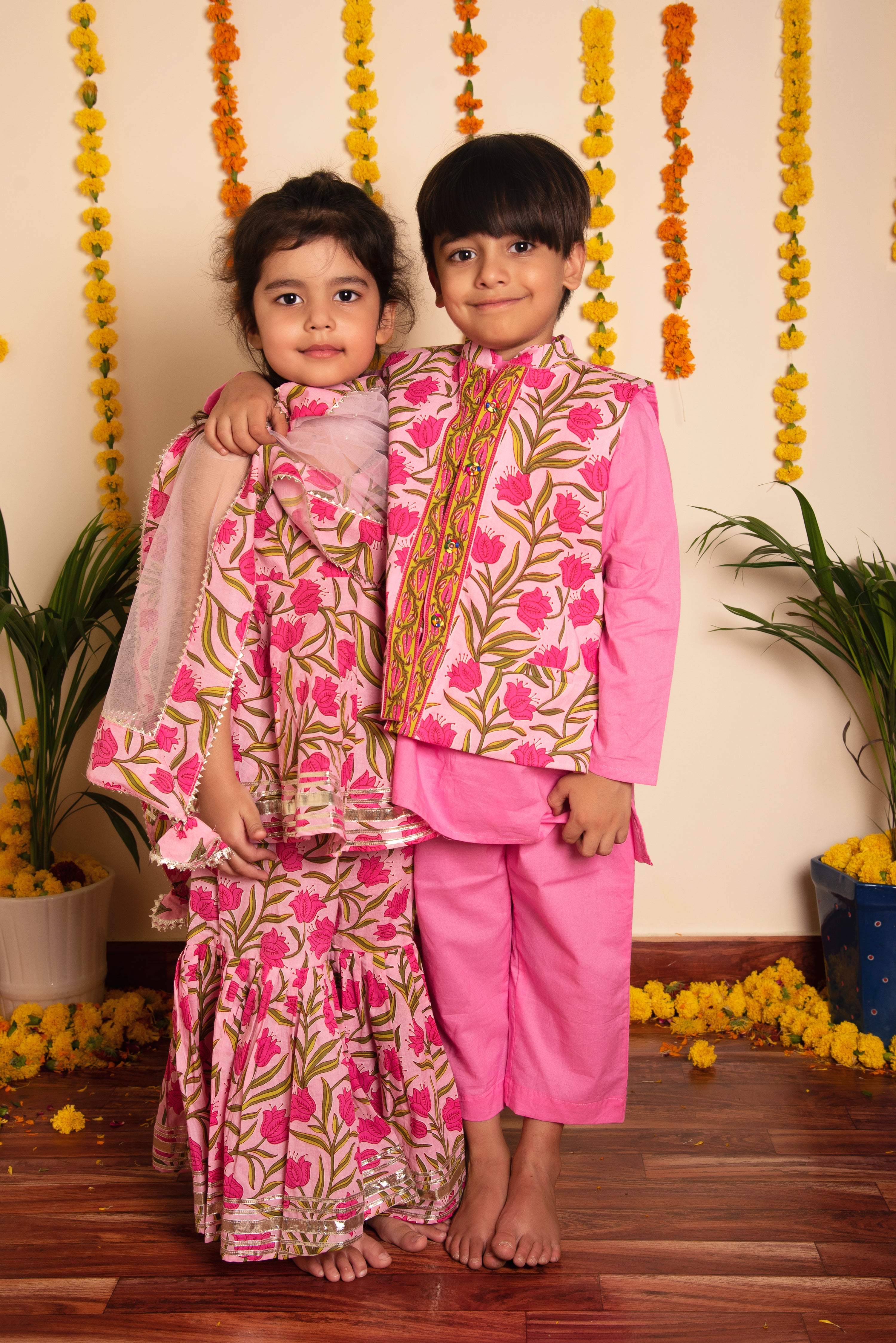 BACHPAN GULBHAR KURTA JACKET SET