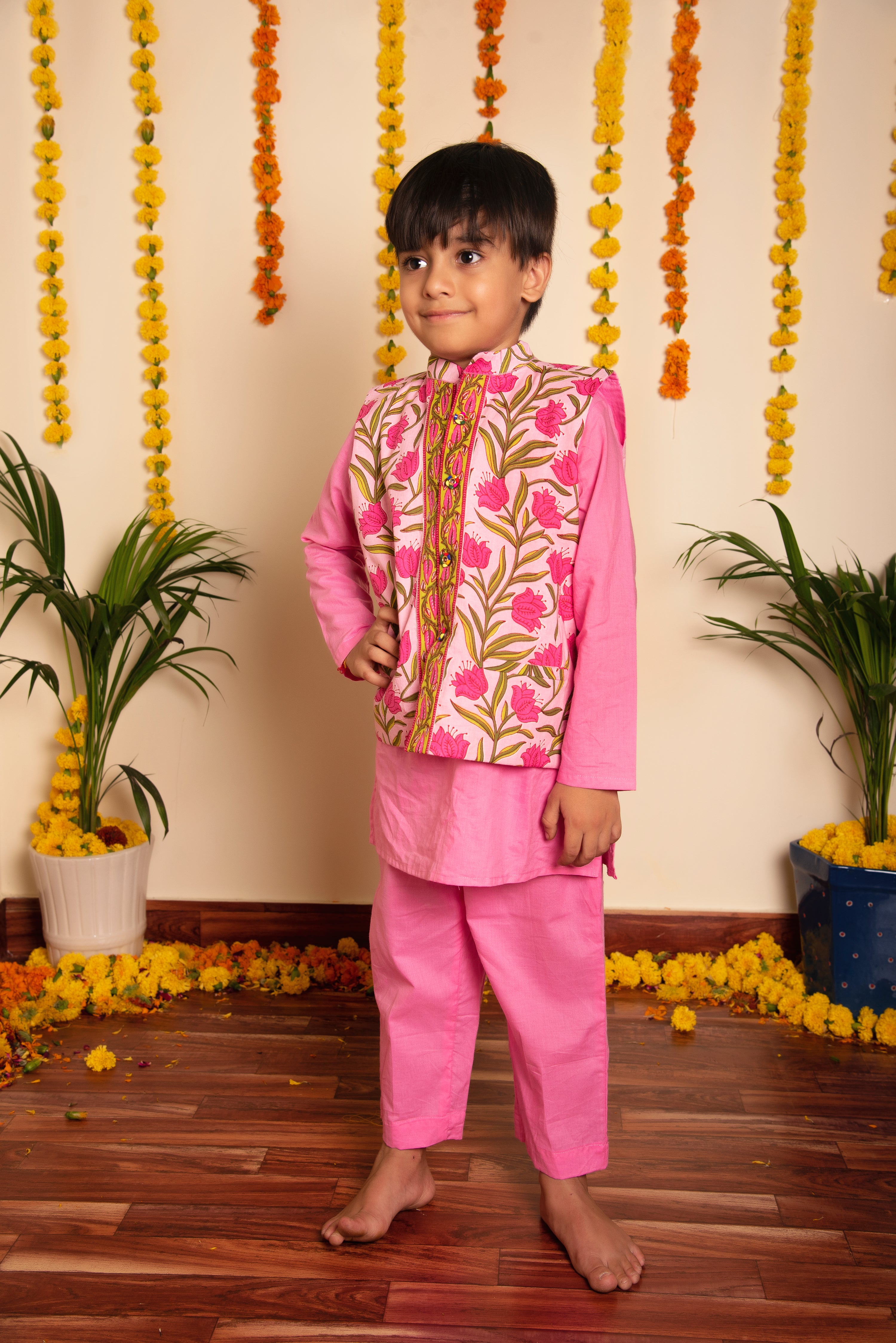 BACHPAN GULBHAR KURTA JACKET SET