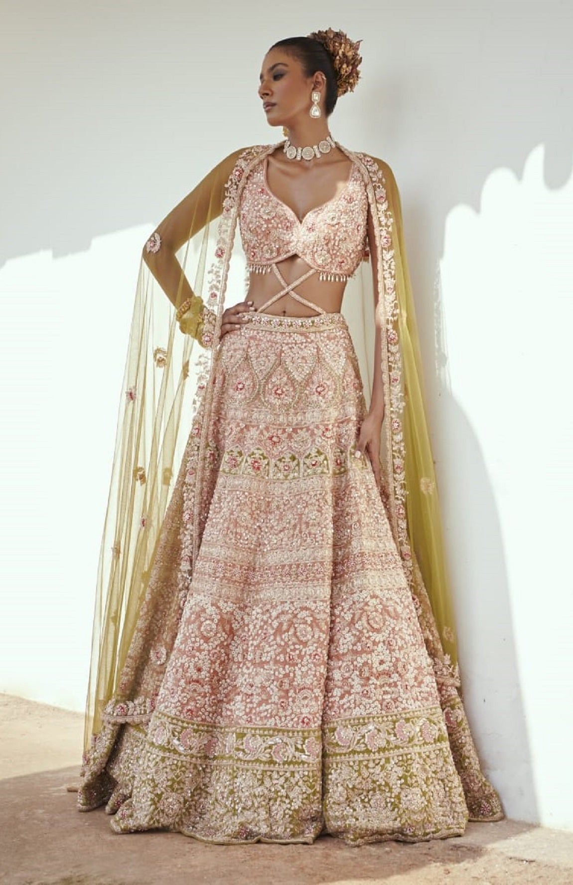 LIGHT RUST BRIDAL LEHENGA