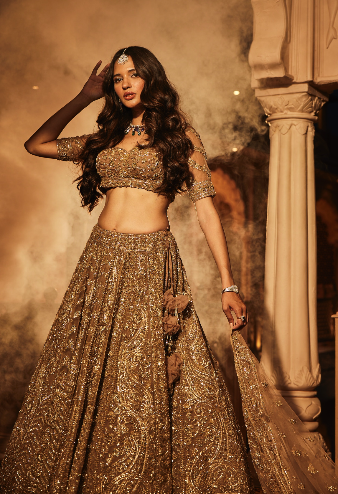 GOLDEN PAISLEY LEHENGA