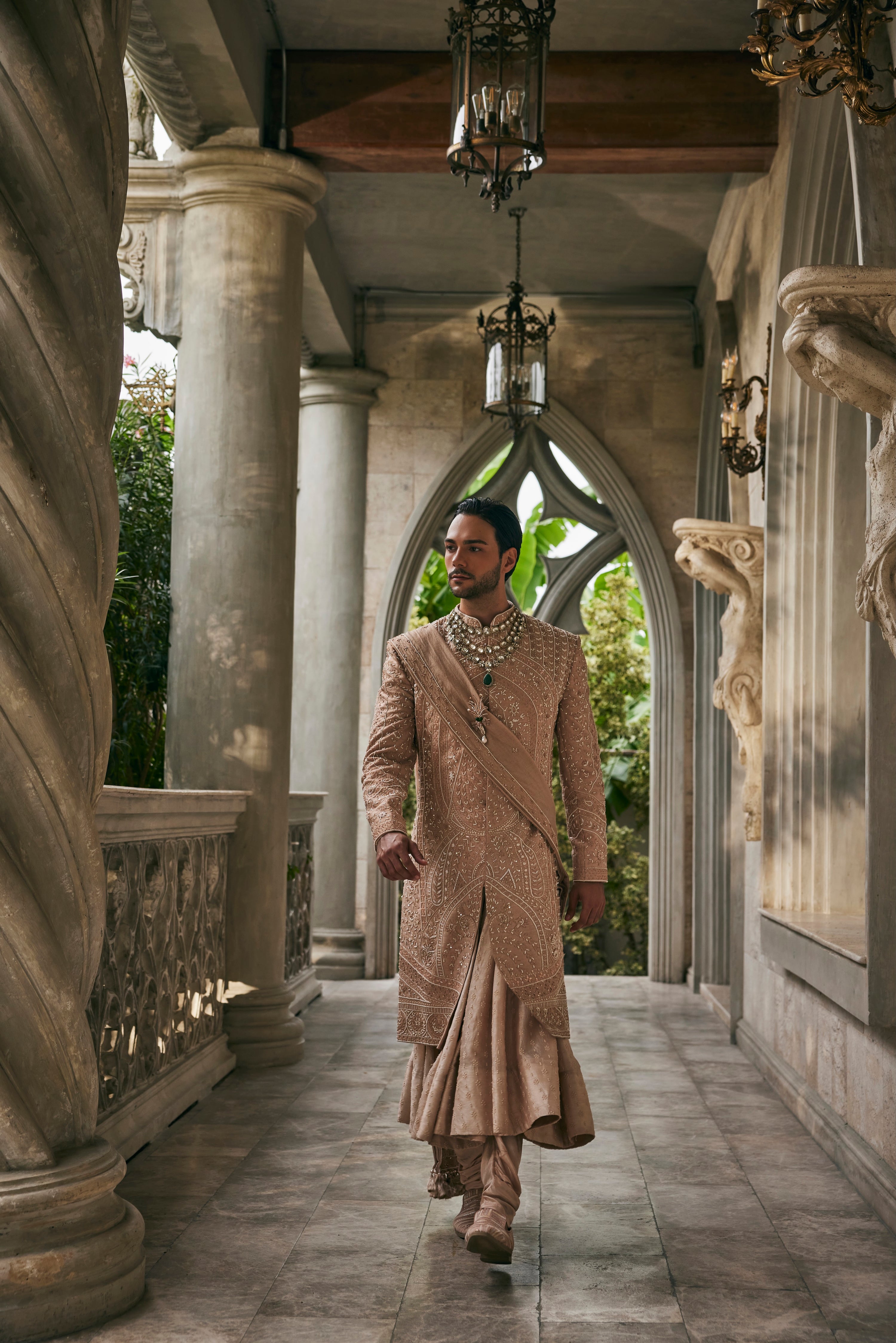 THE MAHARAJA EDIT PLAIN SHERWANI SET