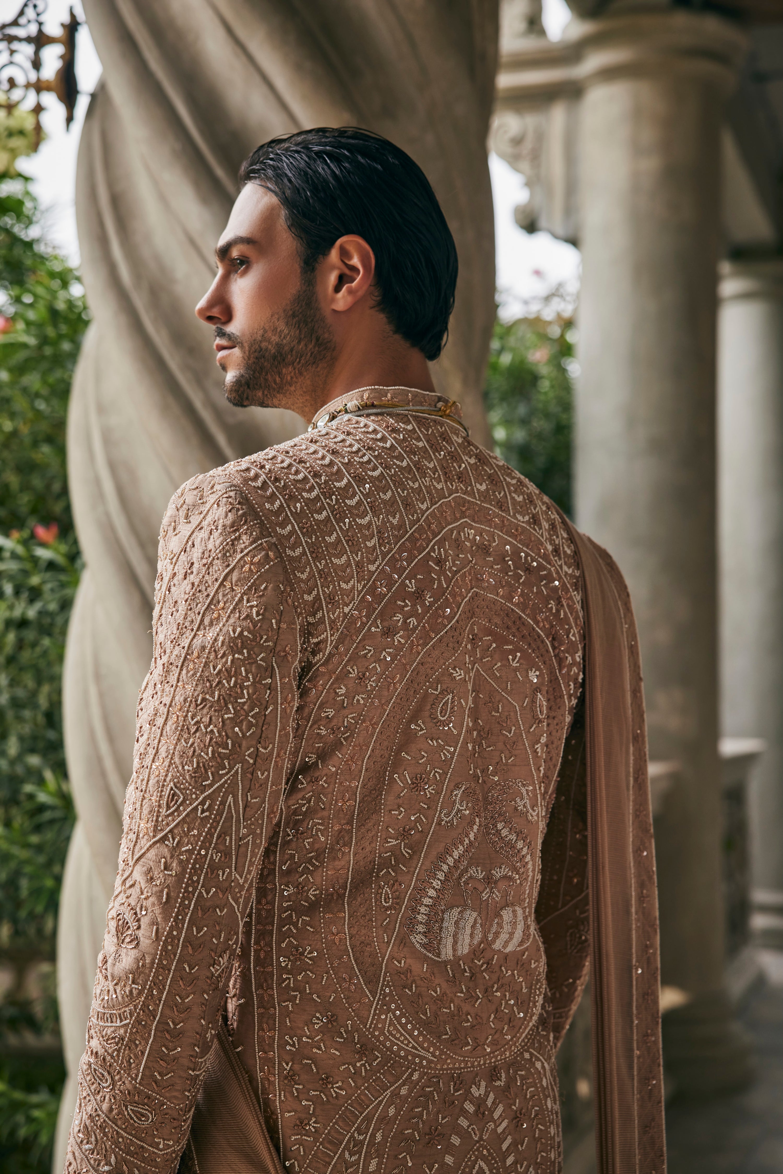 THE MAHARAJA EDIT PLAIN SHERWANI SET