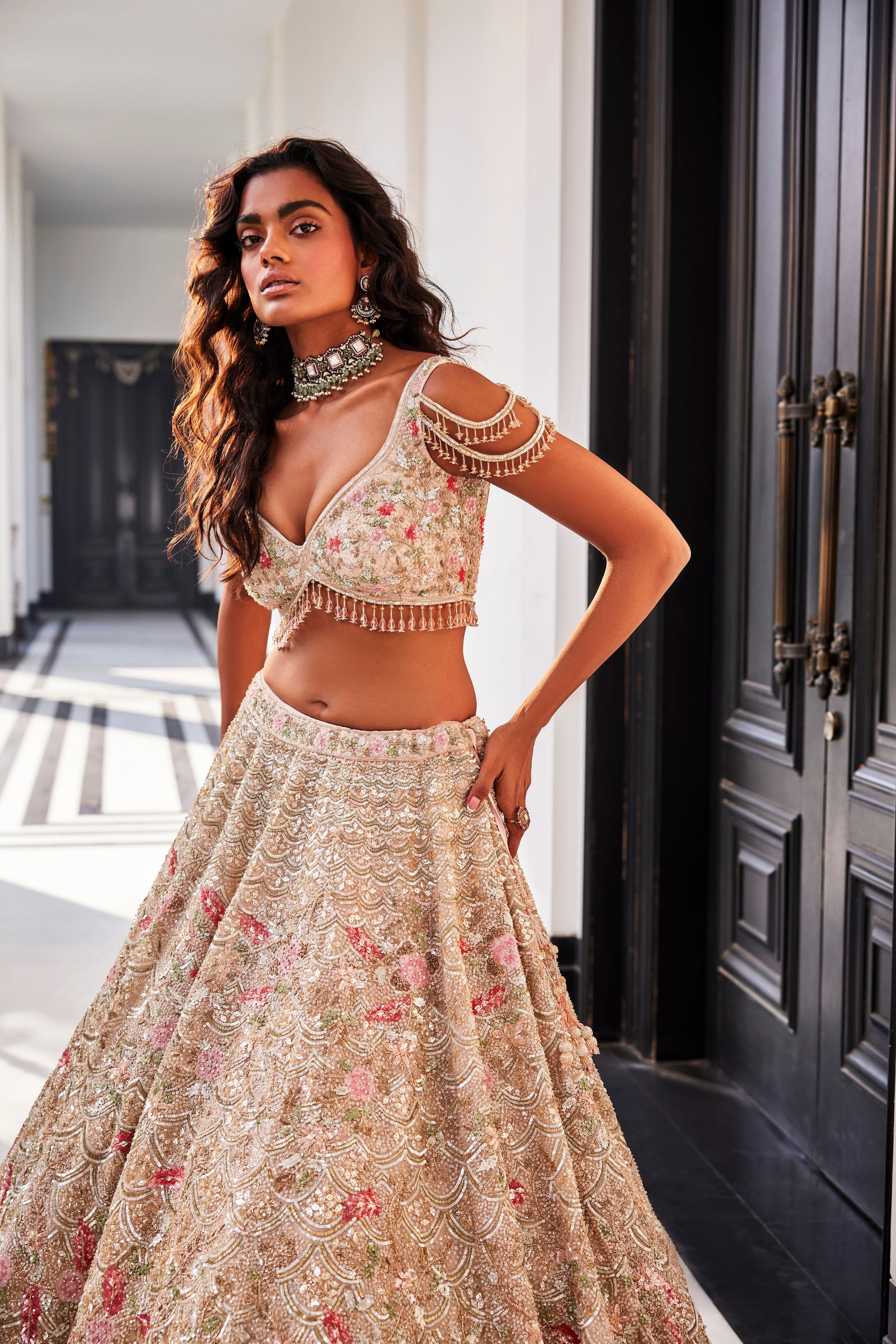 GOLDEN GLITTER LEHENGA