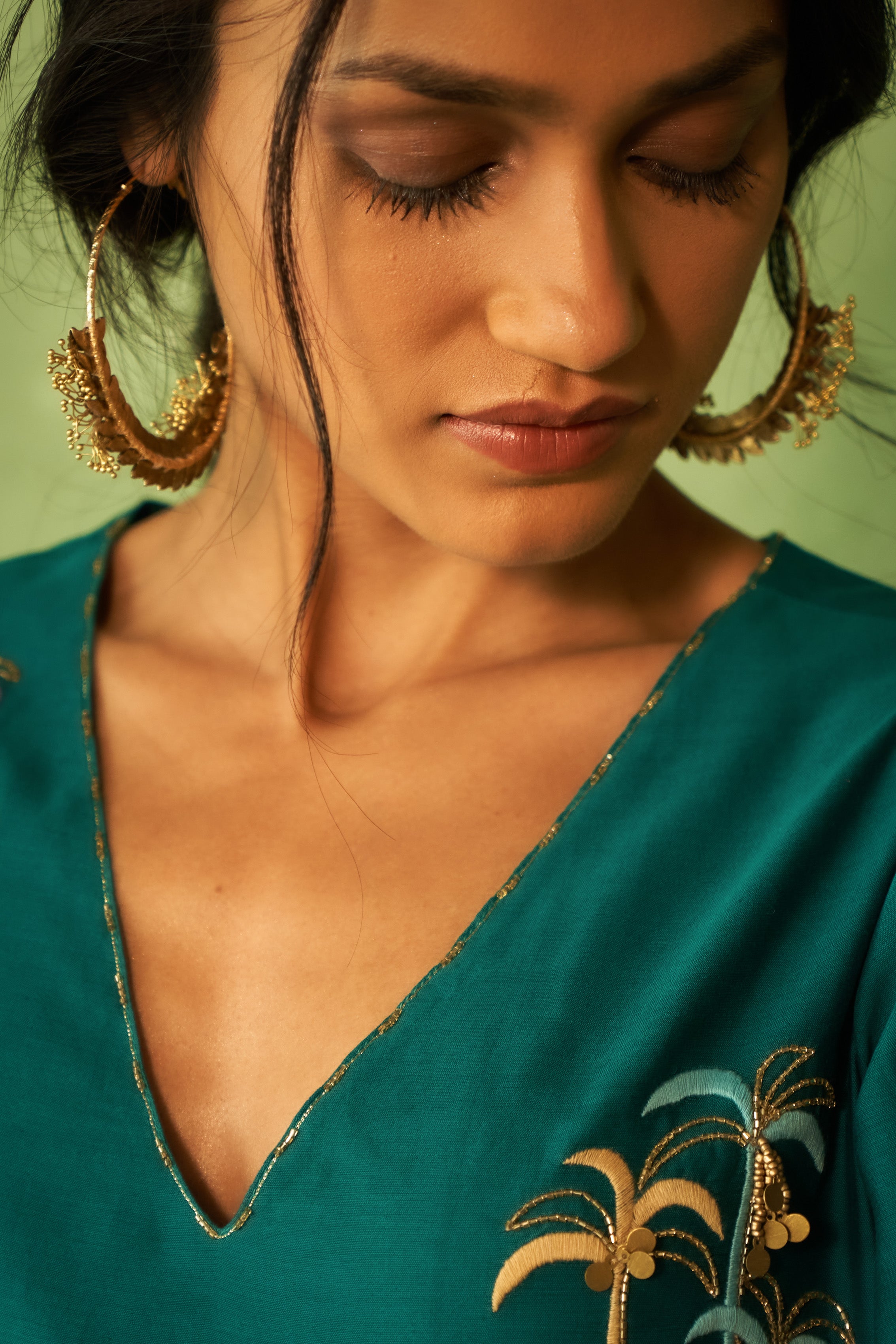 PEACOCK GREEN TUNIC SET