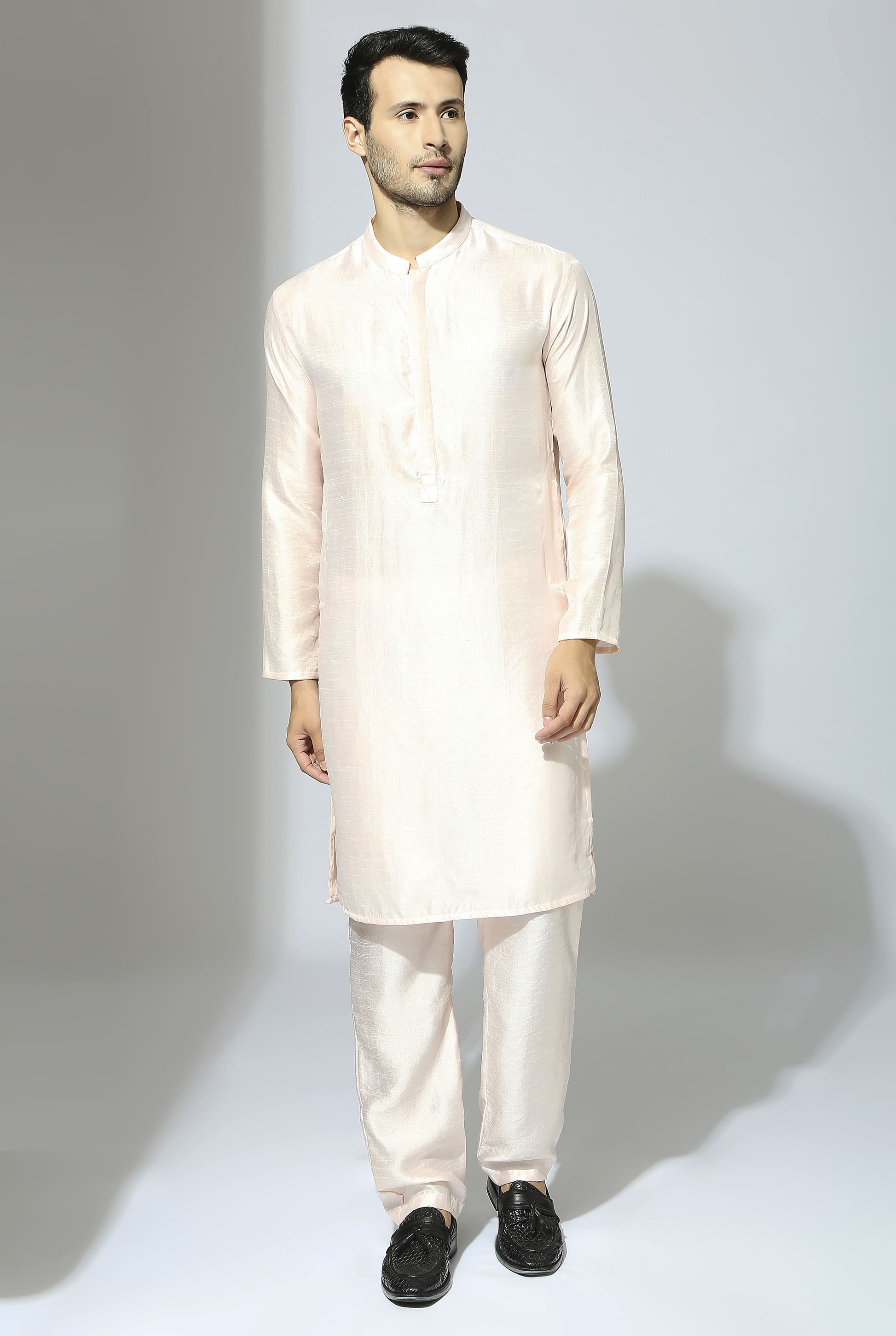 ROSE PINK EMBROIDERED SHERWANI SET