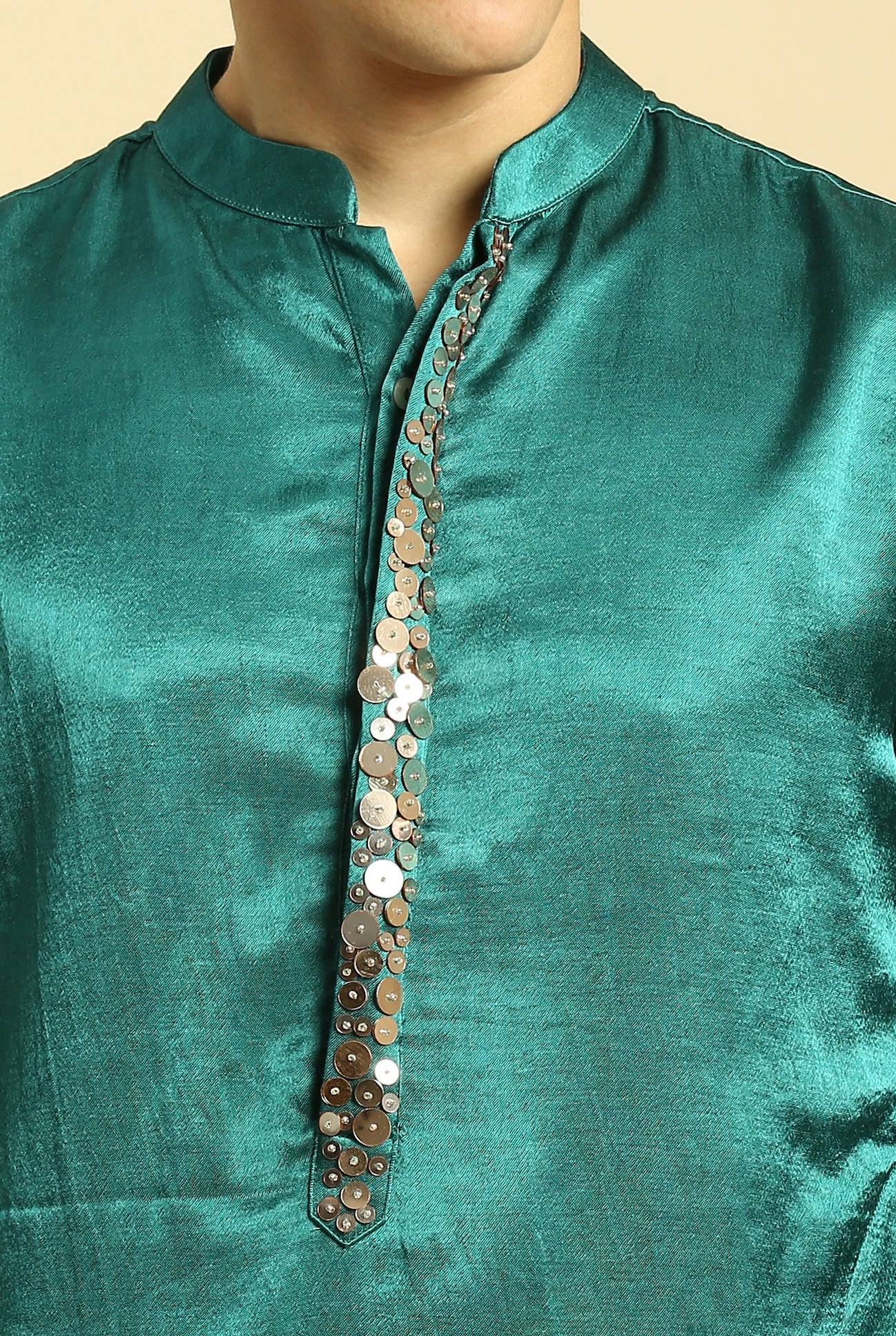 TEAL GREEN KURTA WITH PANT