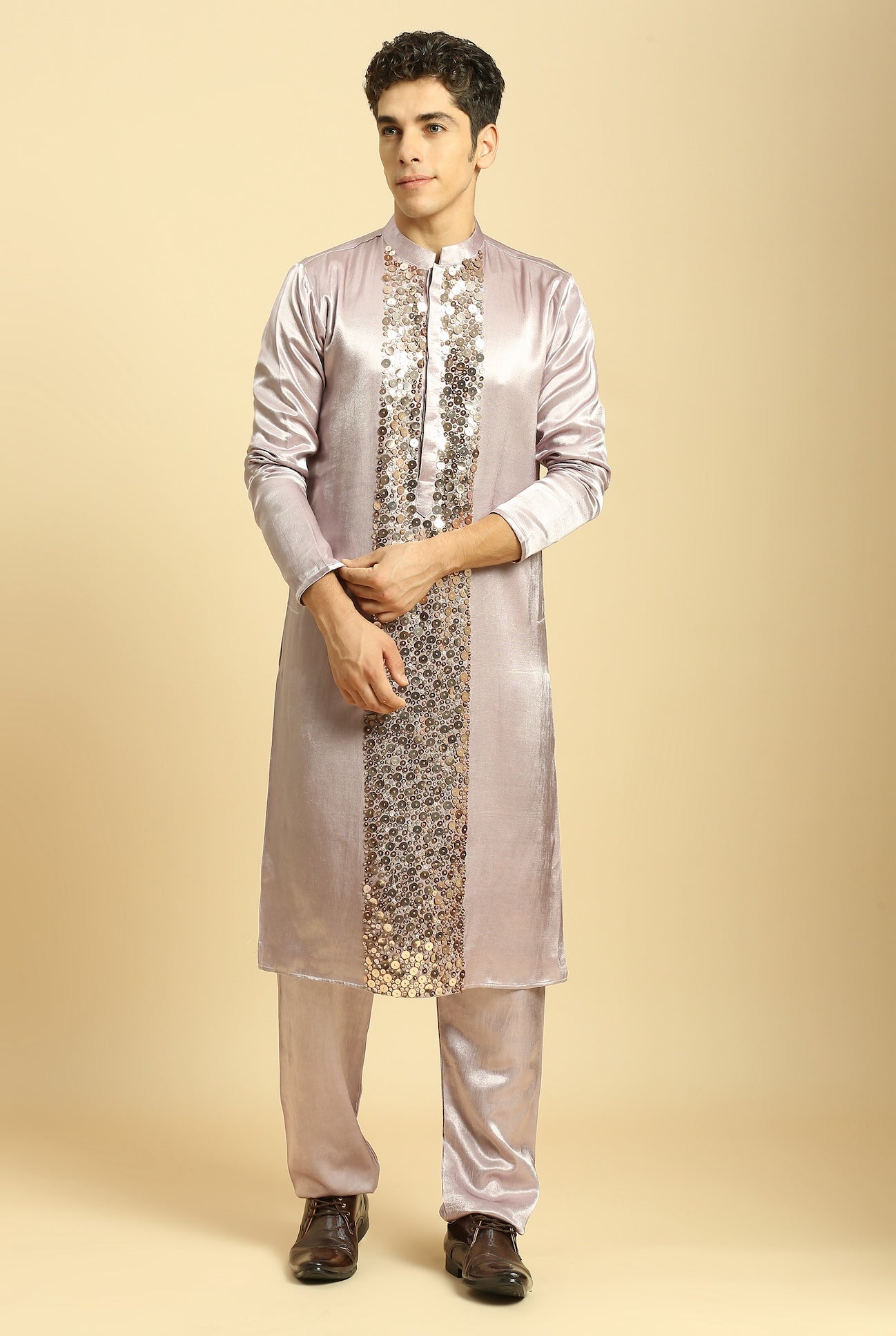 LILAC EMBROIDERED KURTA WITH PANT