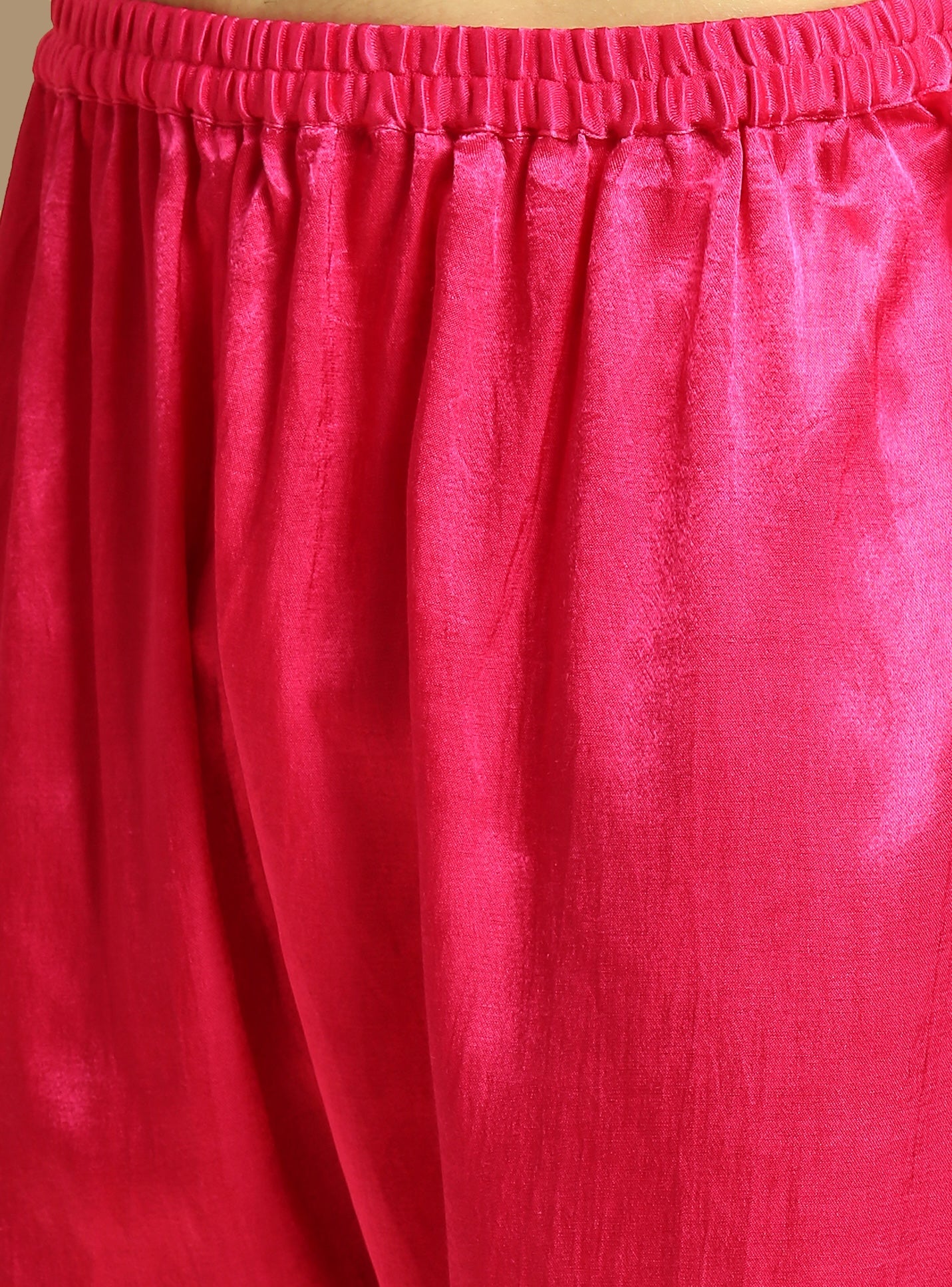 HOT PINK EMBROIDERED KURTA WITH PANT