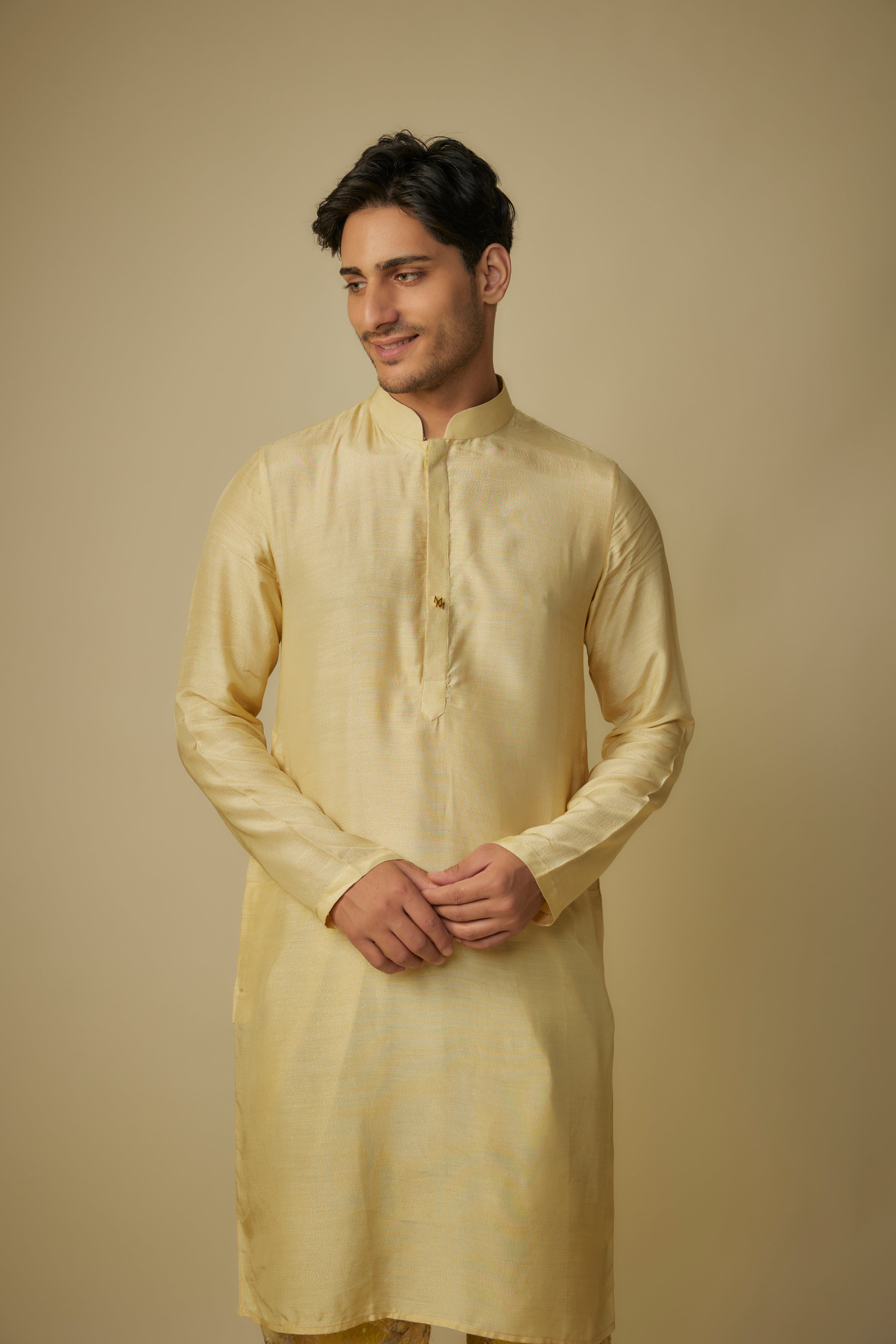 YELLOW KURTA WITH DHOTI