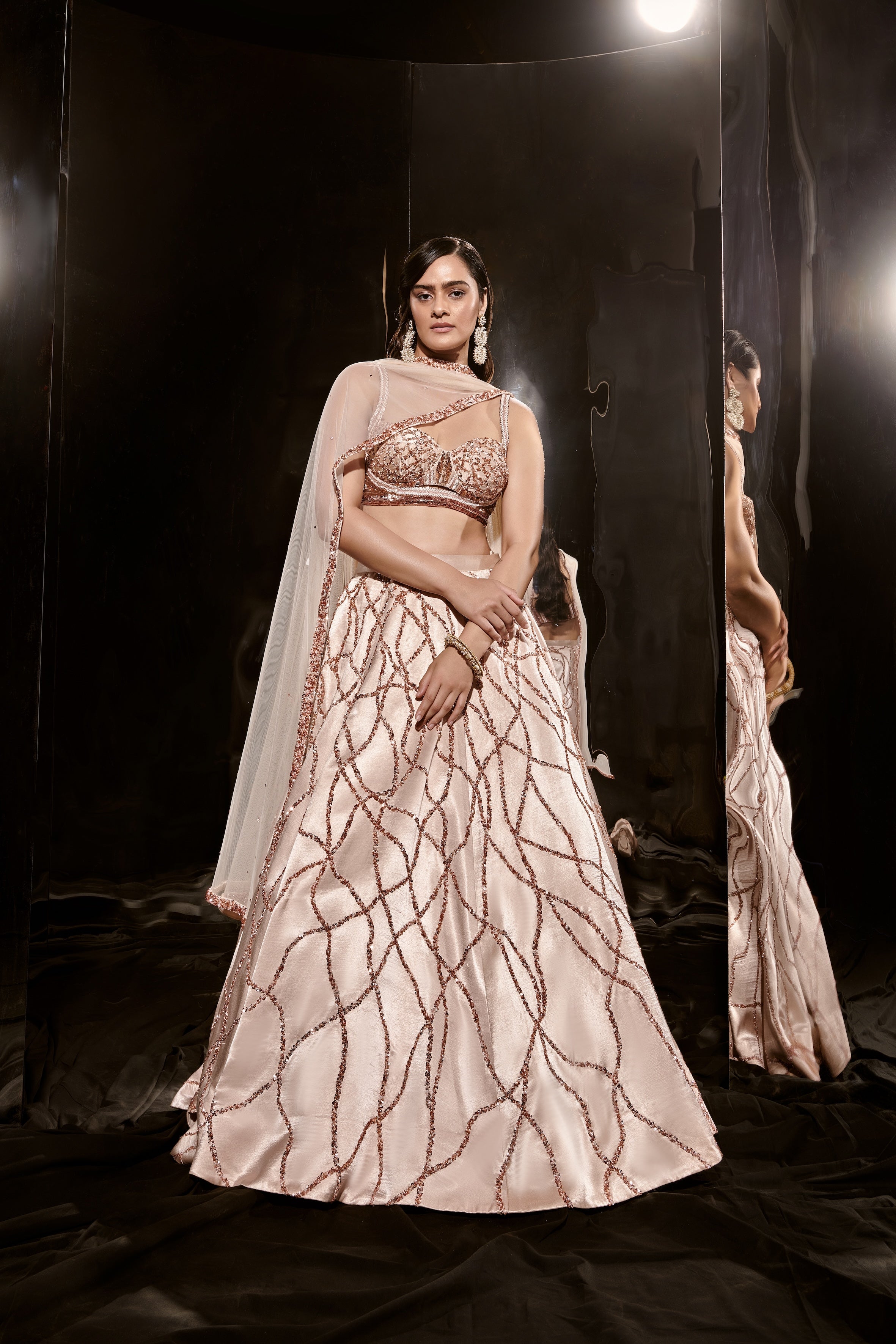 LIGHT BEIGE LEHENGA SET