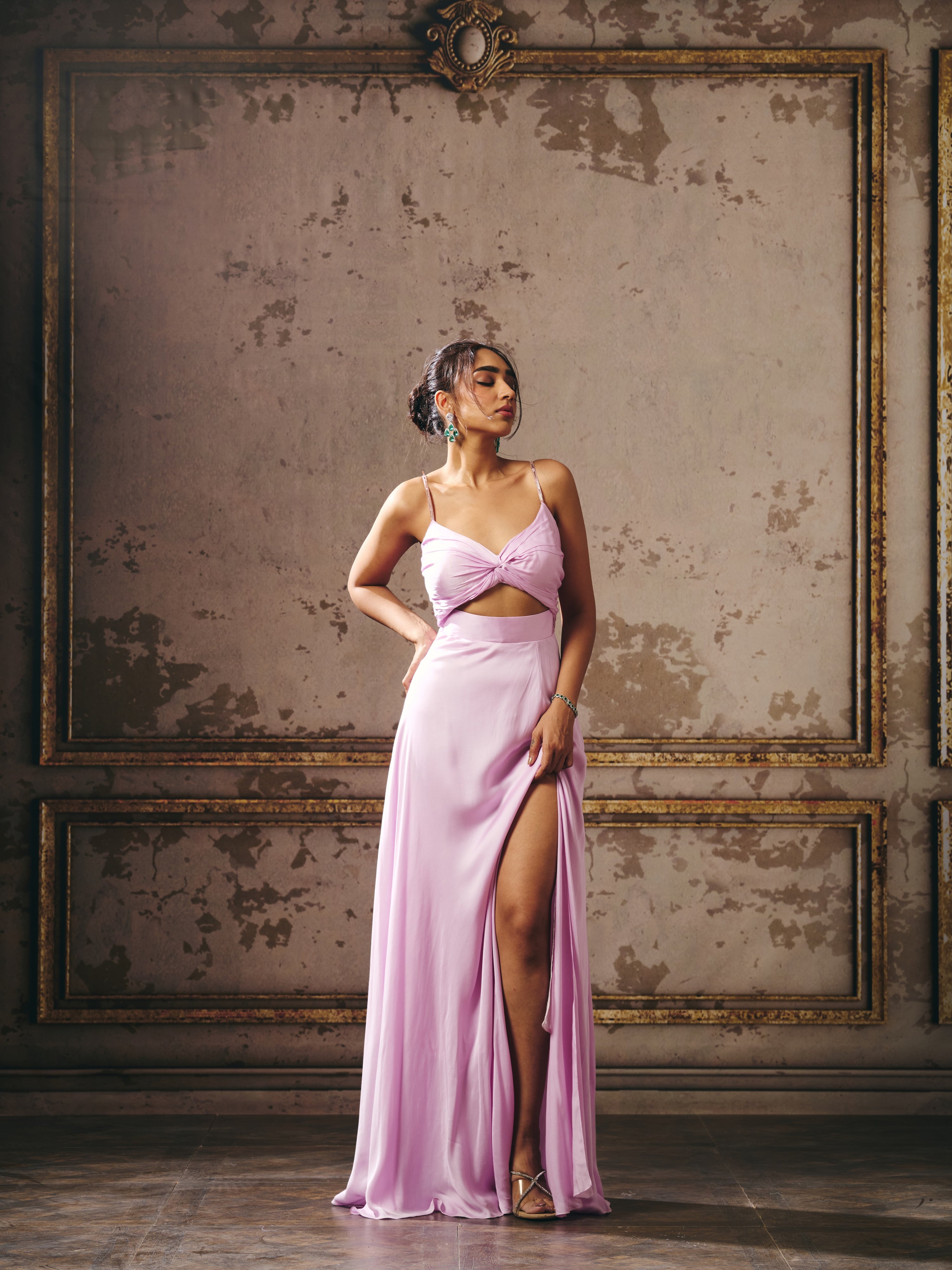 LILAC DRAPE GOWN