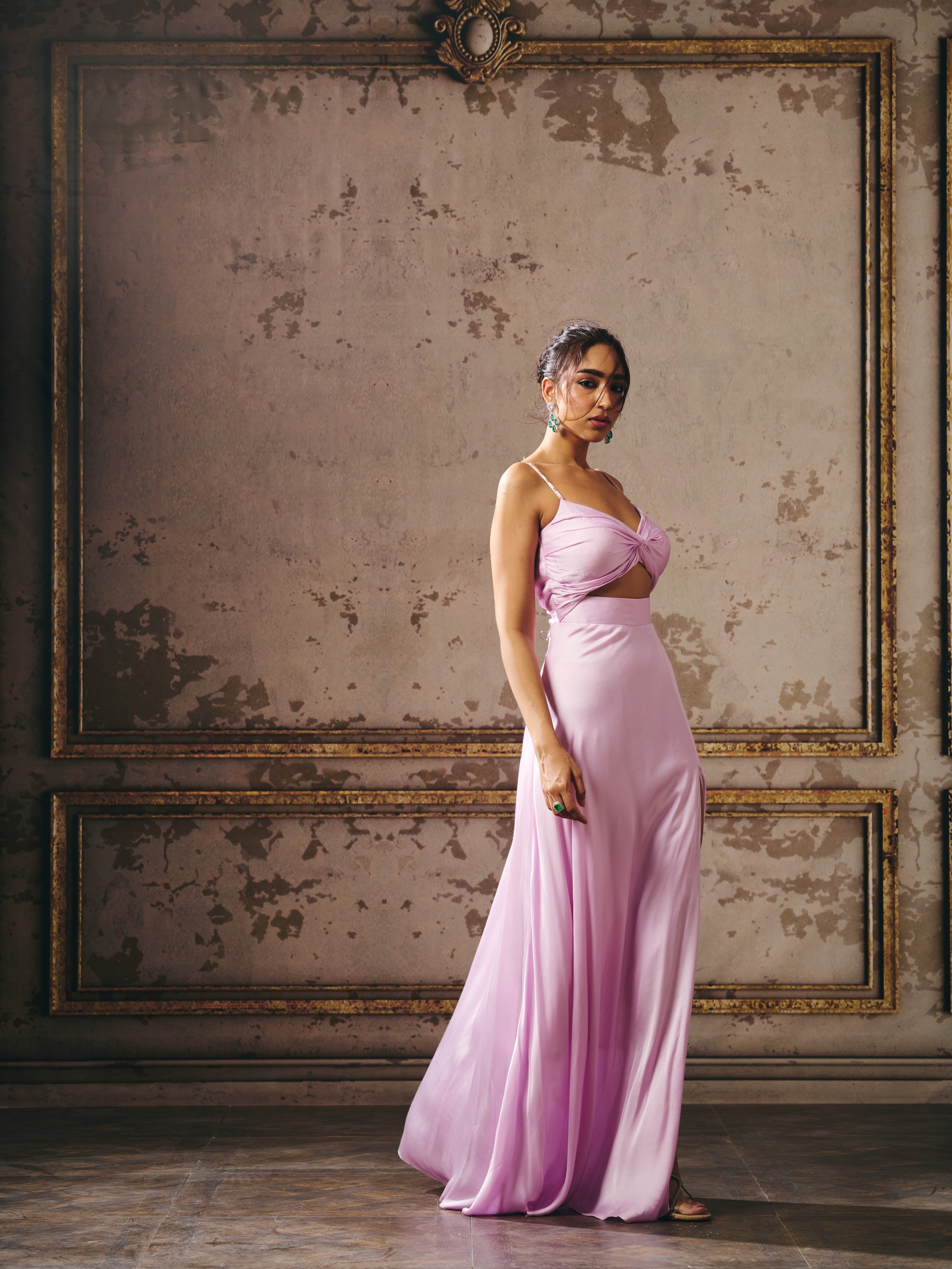 LILAC DRAPE GOWN