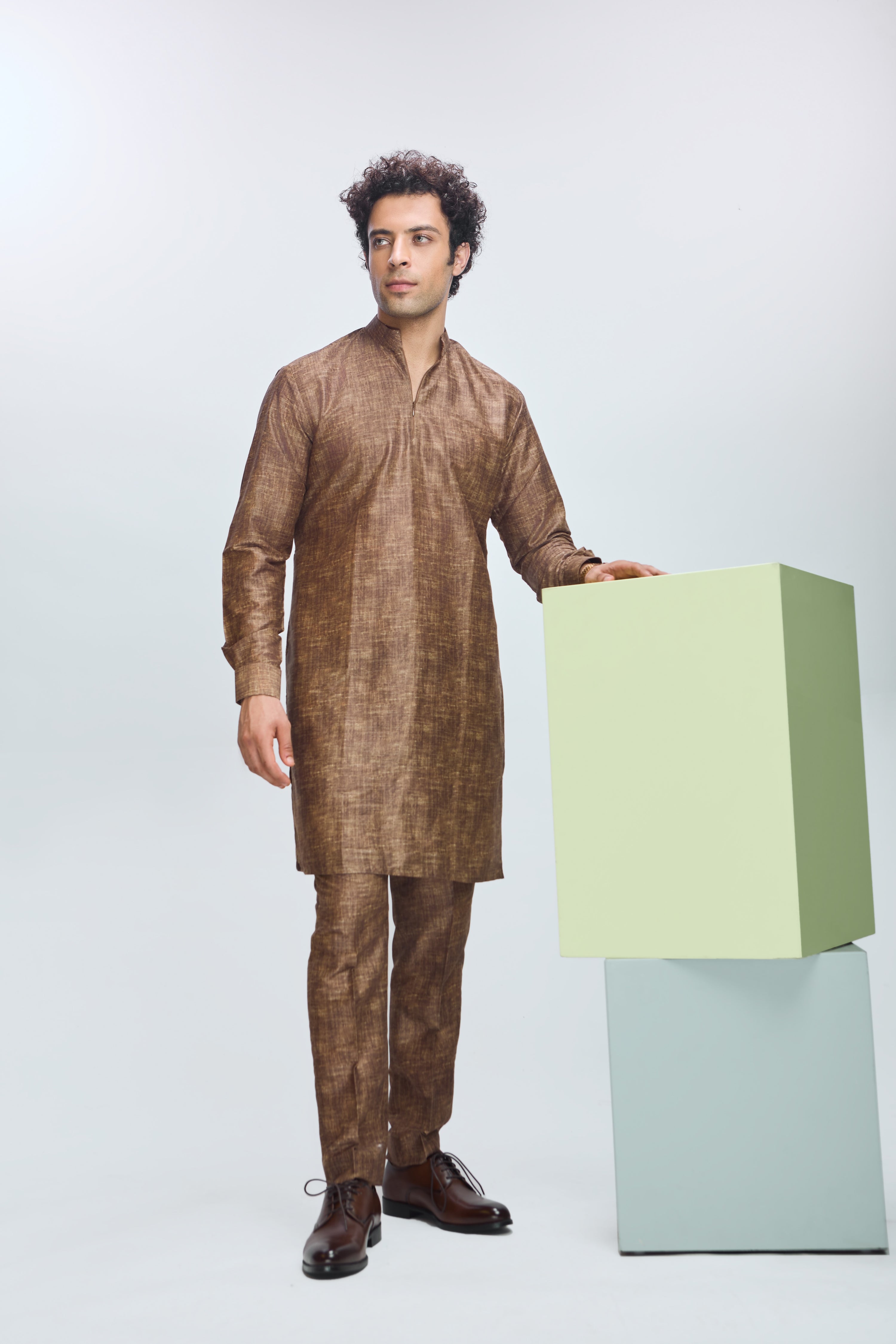 EMBROIDERED BUNDI WITH KURTA &  STRAIGHT PANTS