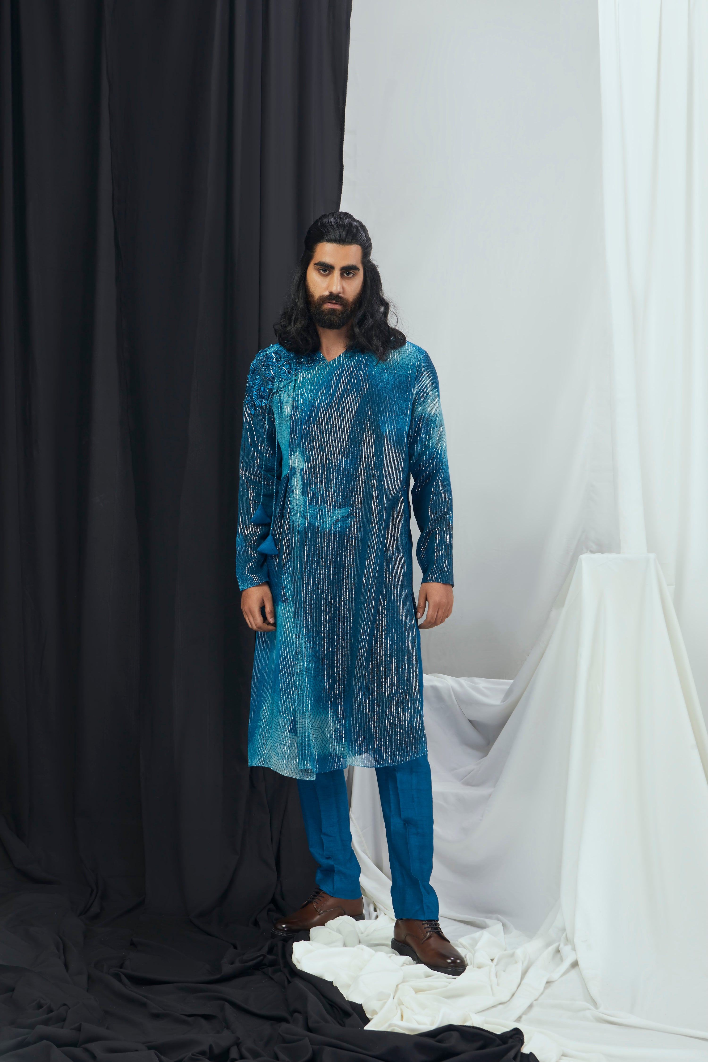 EMBRIODERED ANGRAKHA KURTA SET