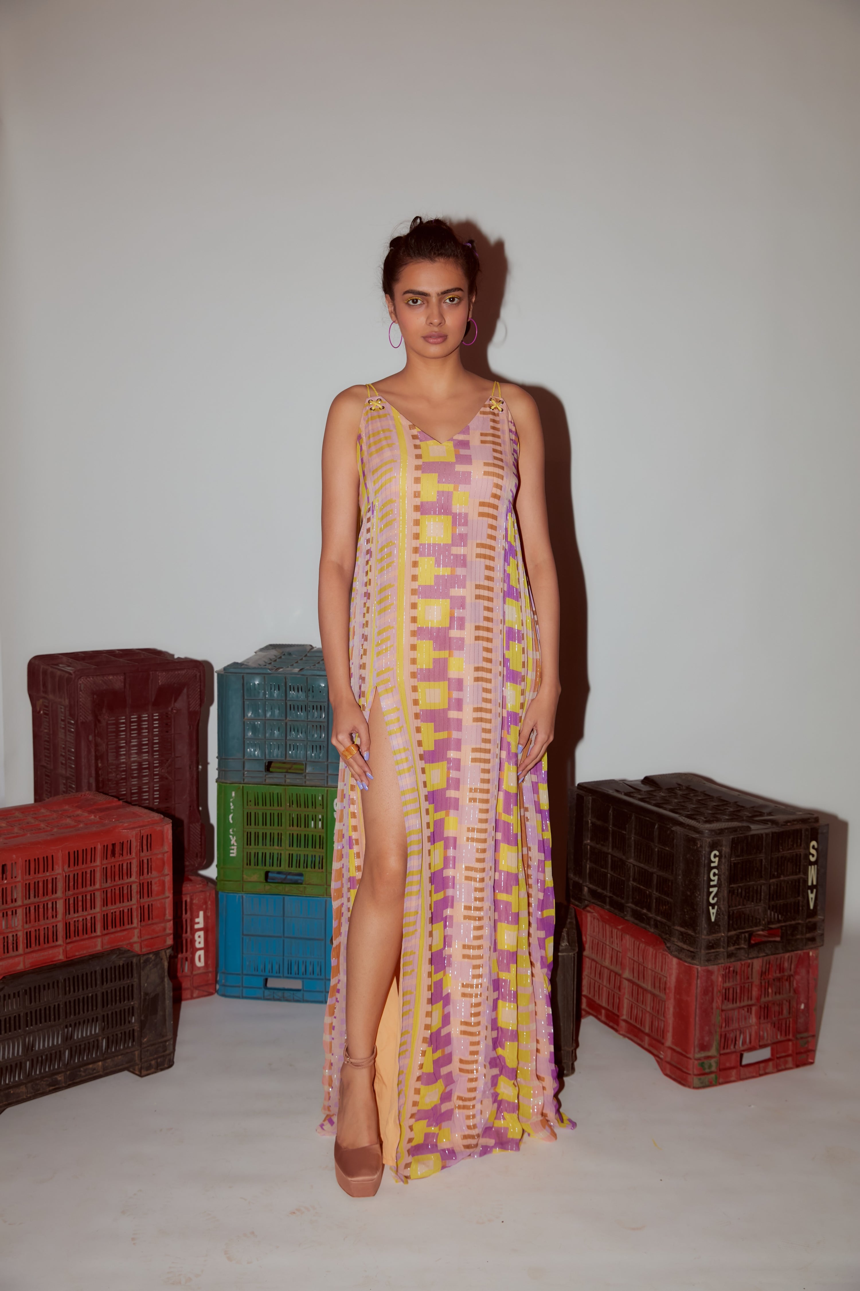 PRINTED SLIP GOWN