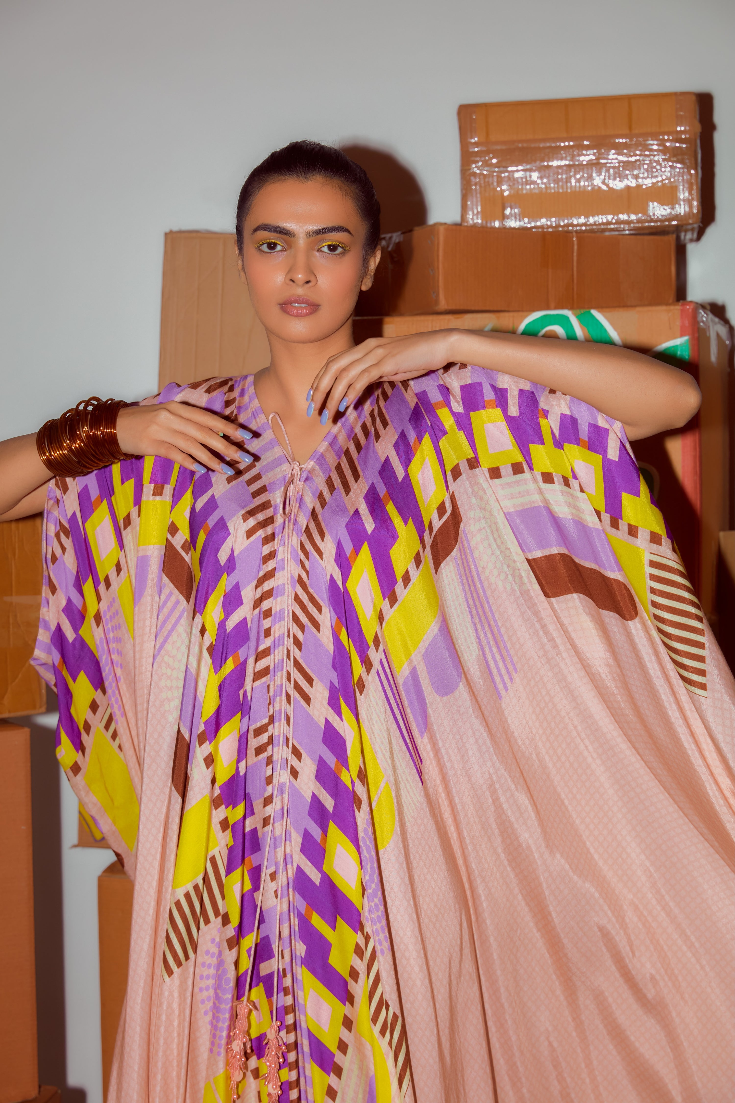 PRINTED OVERSIZED KAFTAN