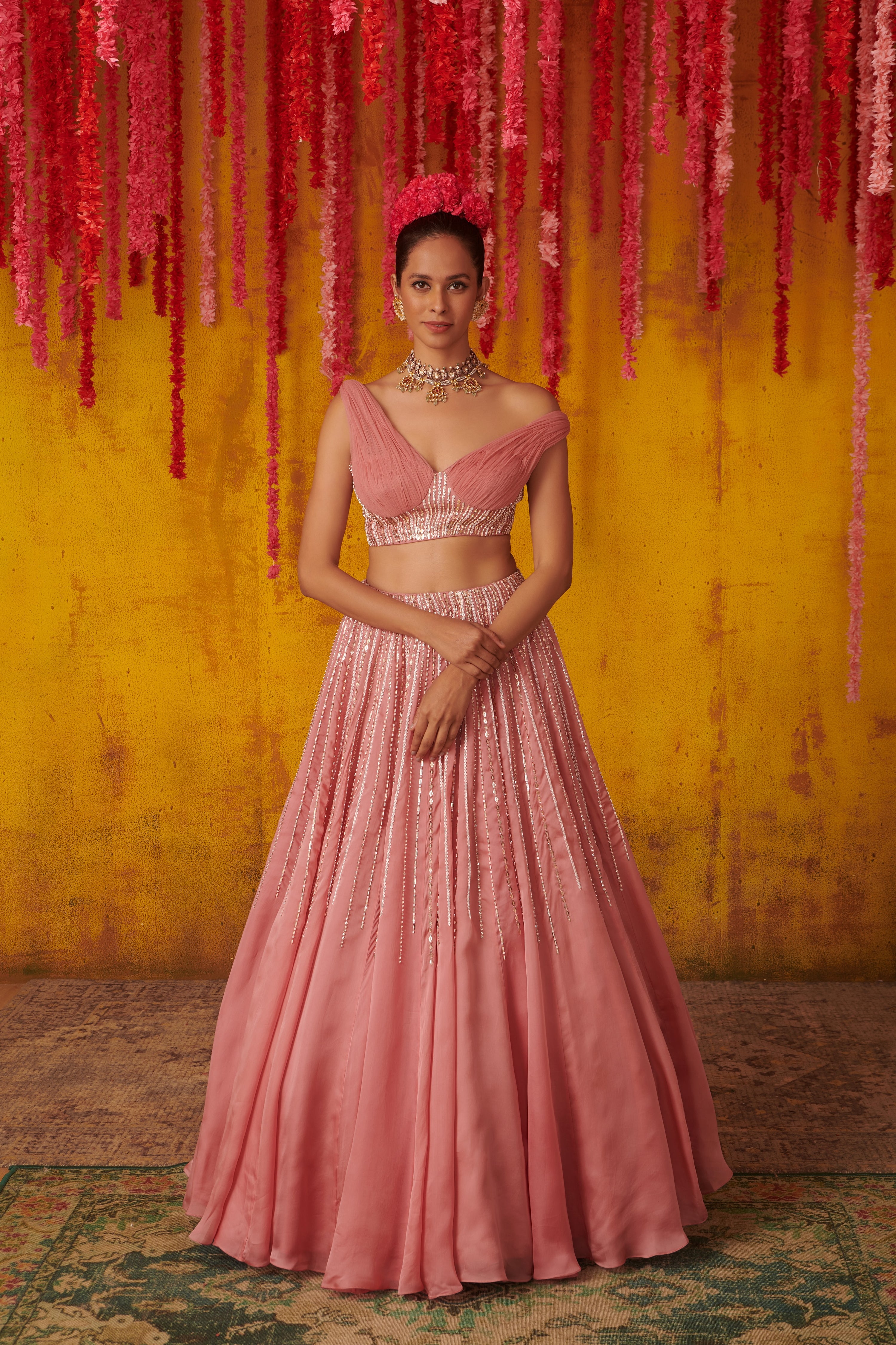 ONION PINK LEHENGA SET