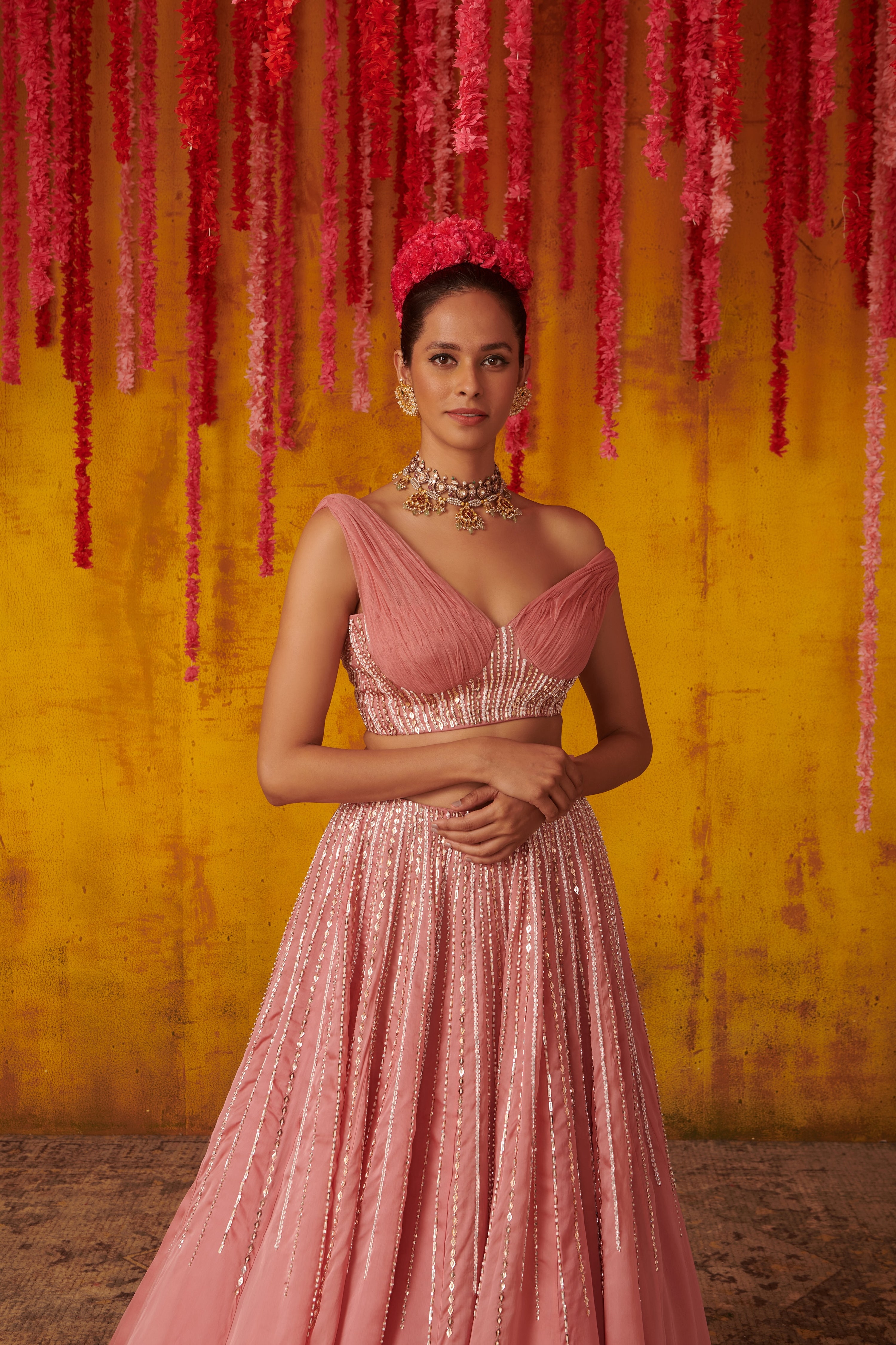 ONION PINK LEHENGA SET