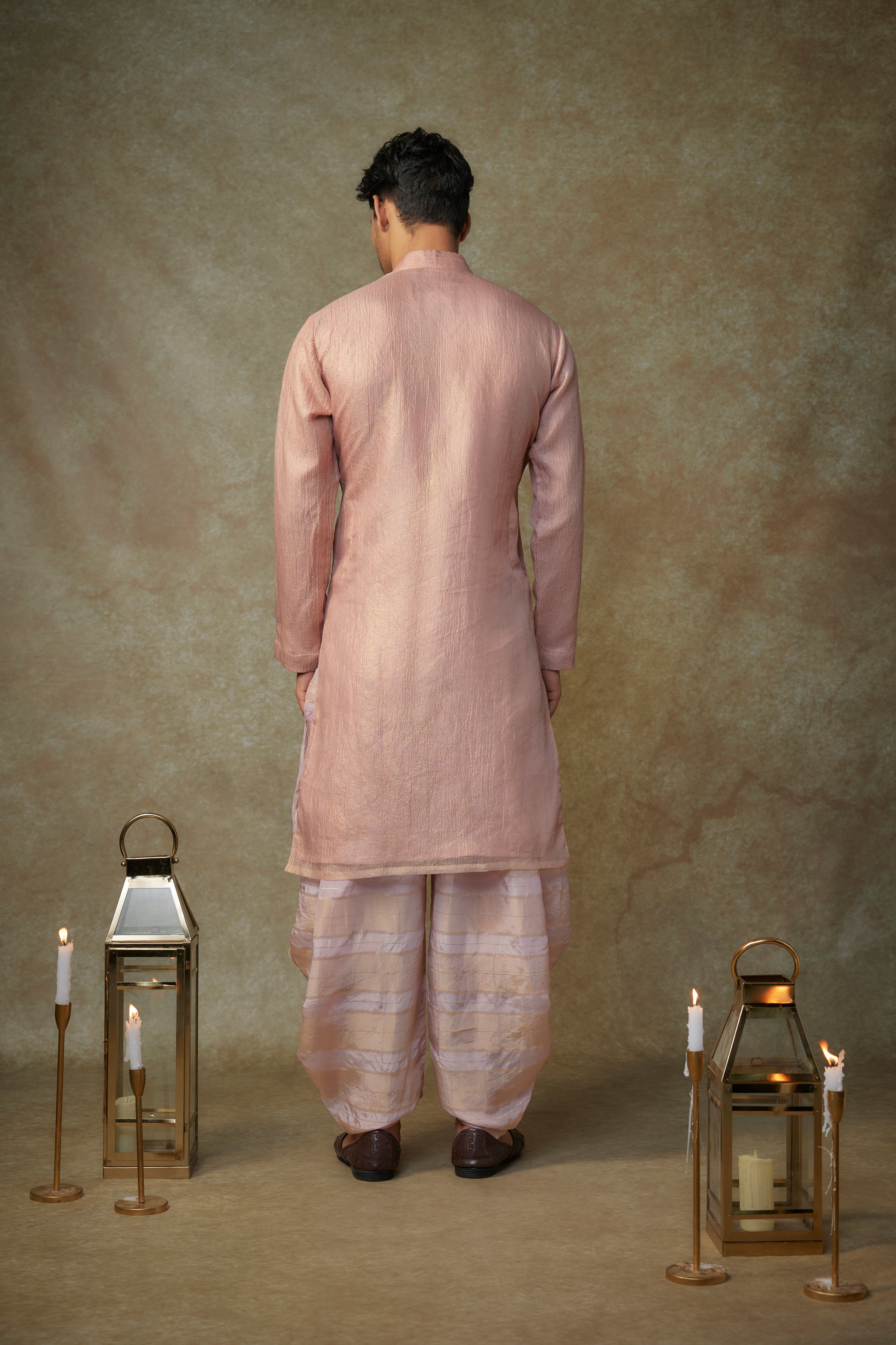 PEACH EMBROIDERED KURTA WITH PANT