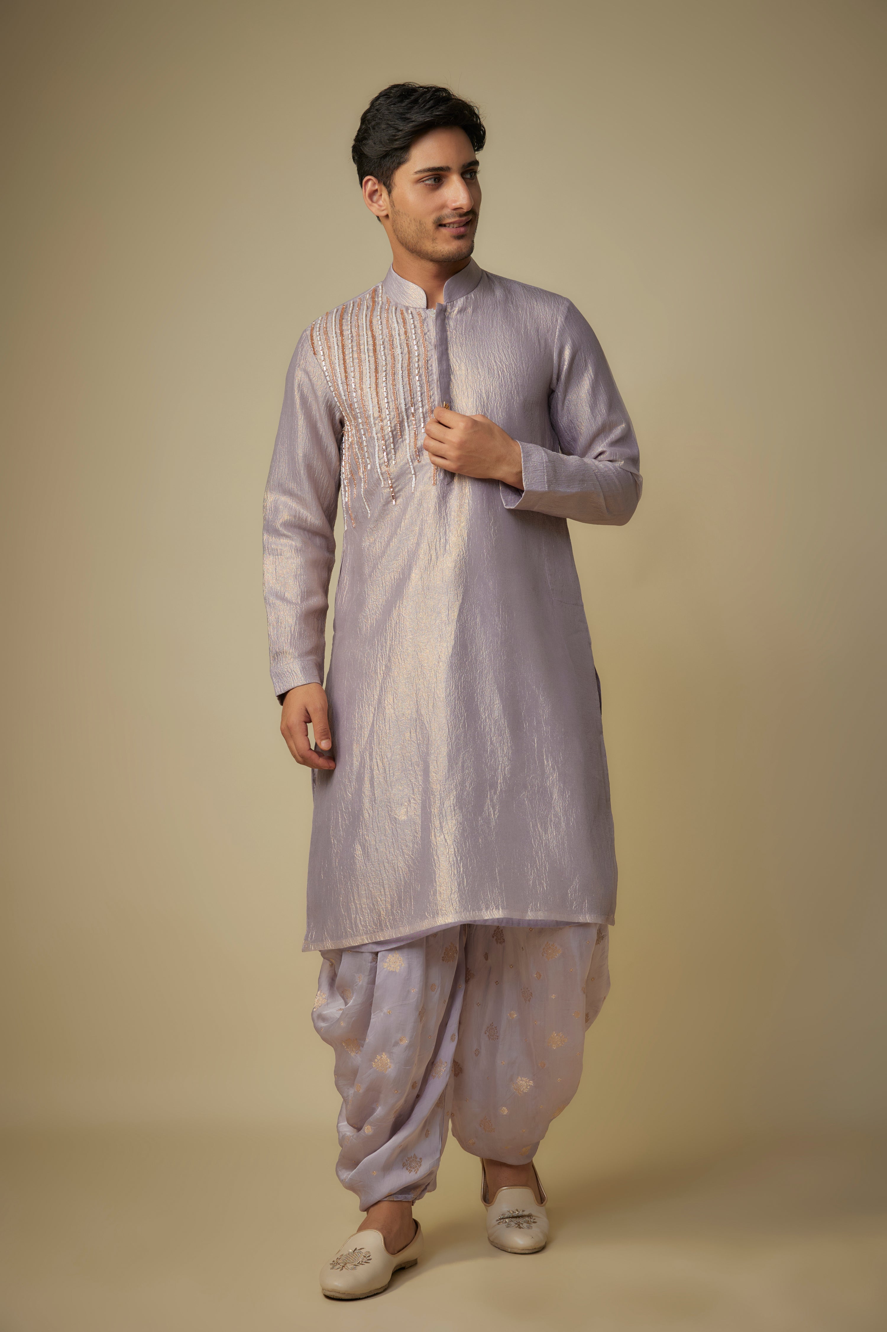 LILAC EMBROIDERED KURTA SET