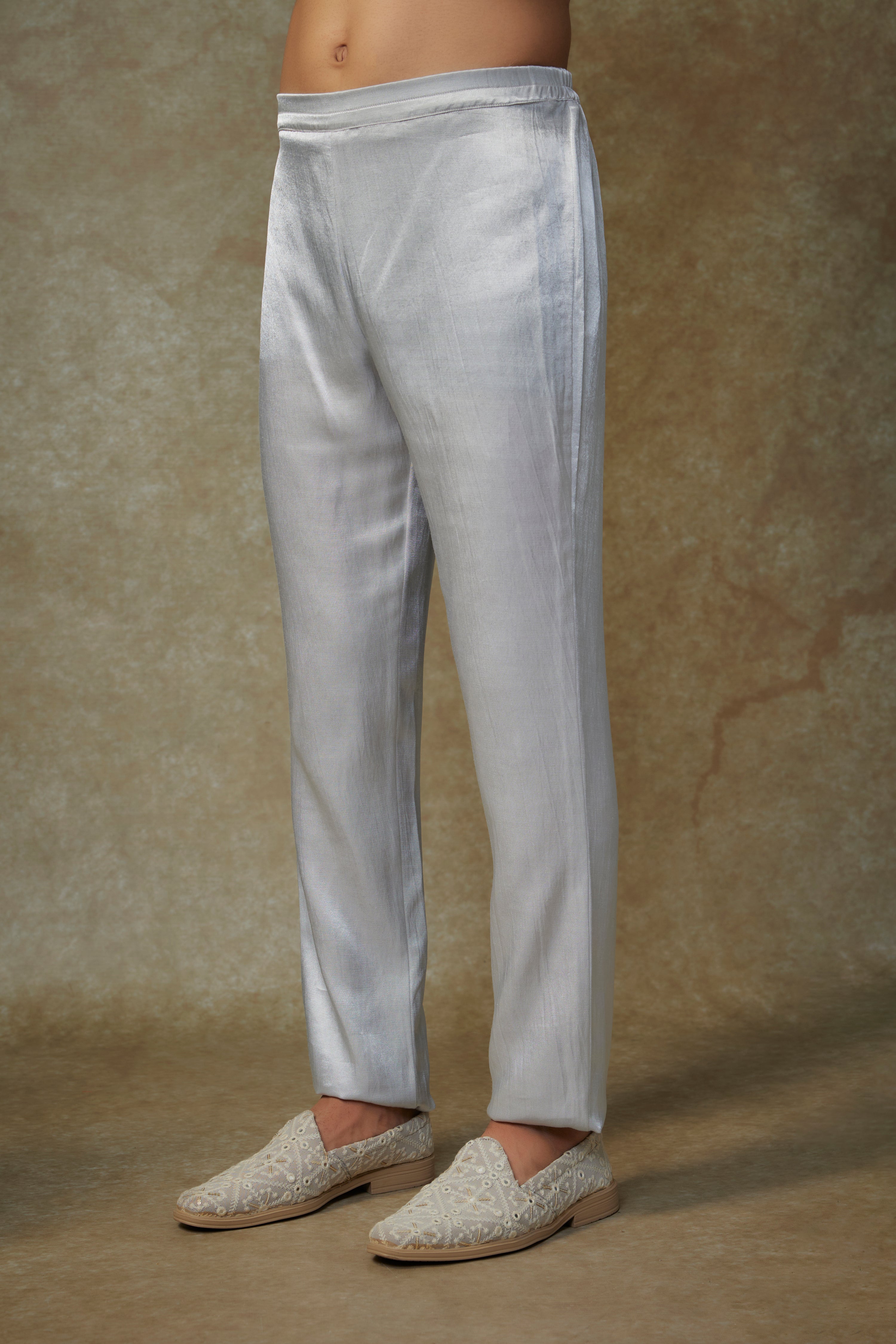 GREY EMBROIDERED SHERWANI WITH PANT