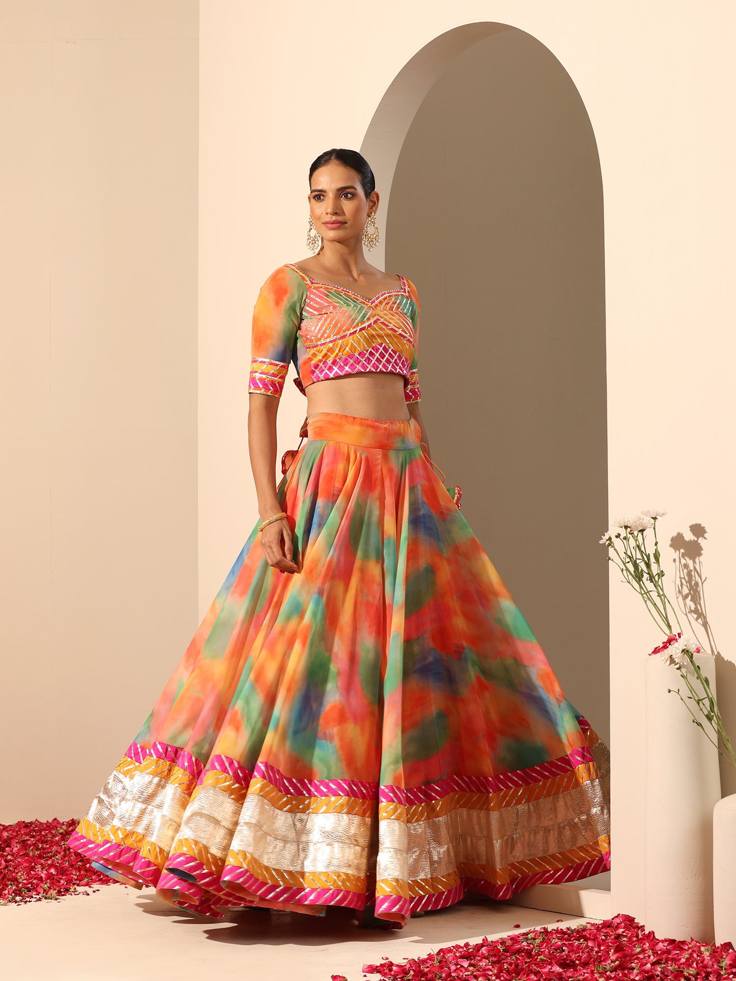 GUL RANGBIRANGI LEHENGA SET