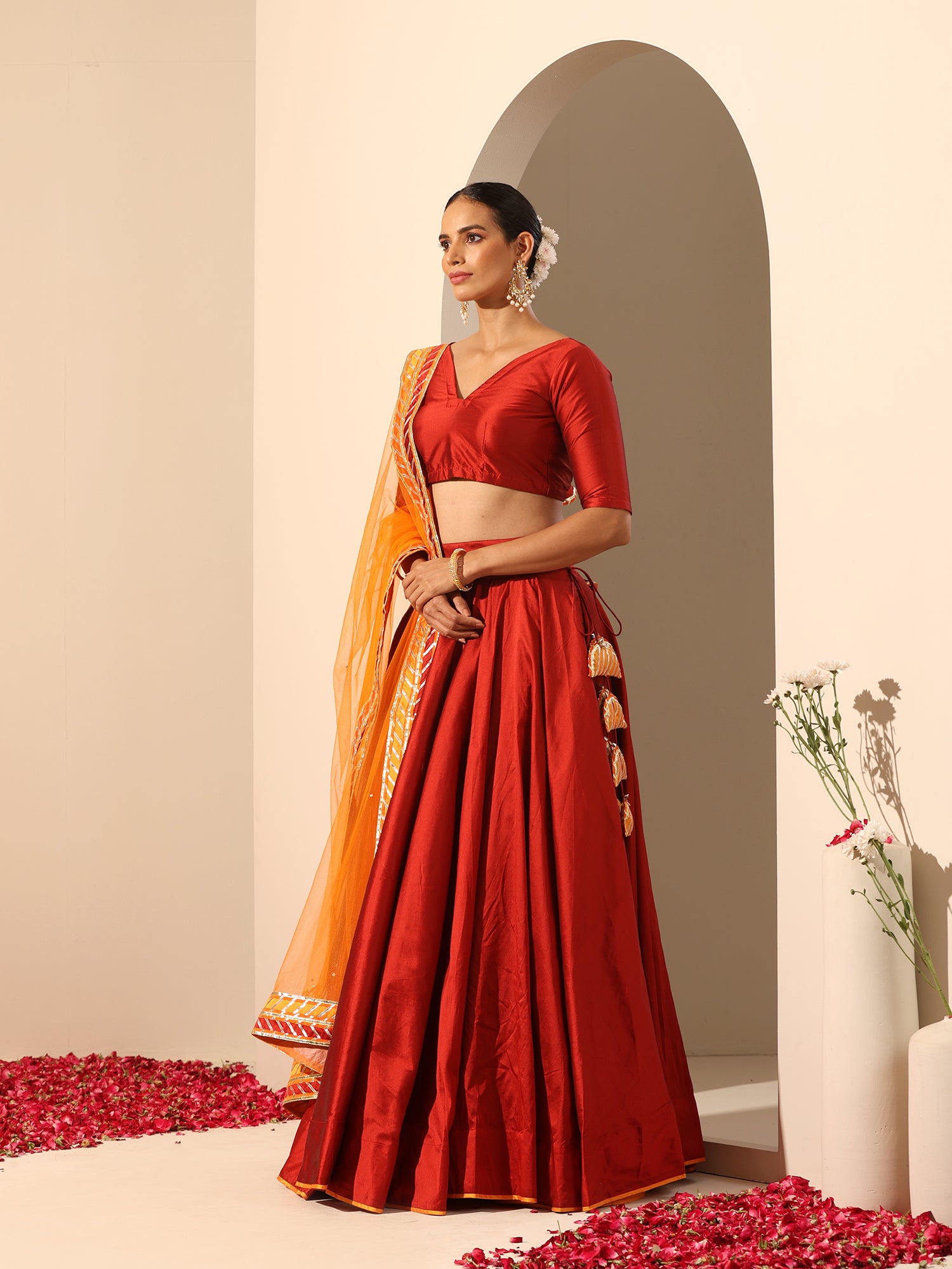 GUL MAROON LEHENGA SET