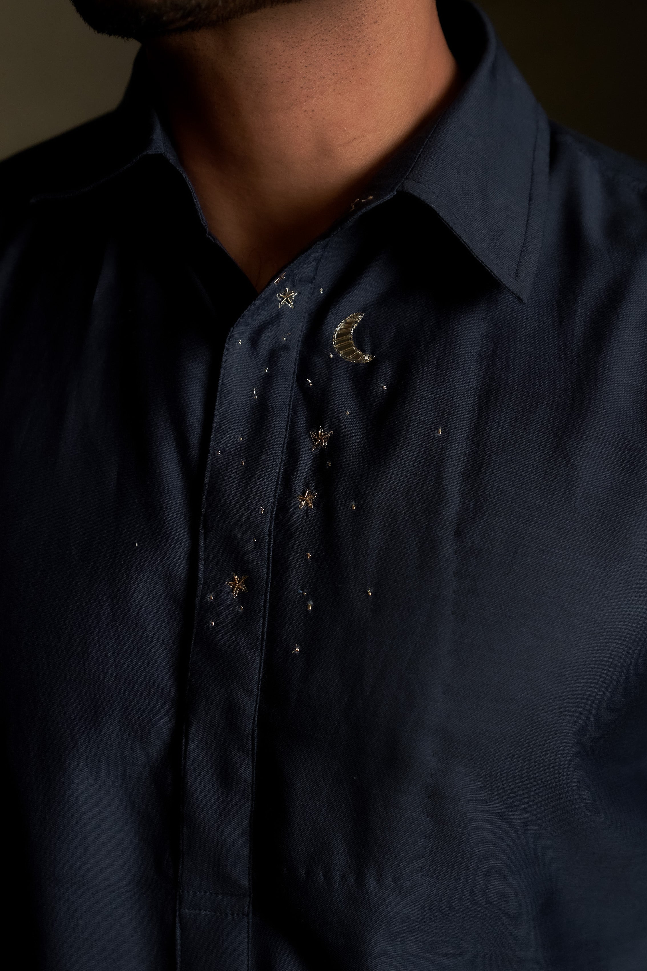 BLUE DUSK PATHANI KURTA SET