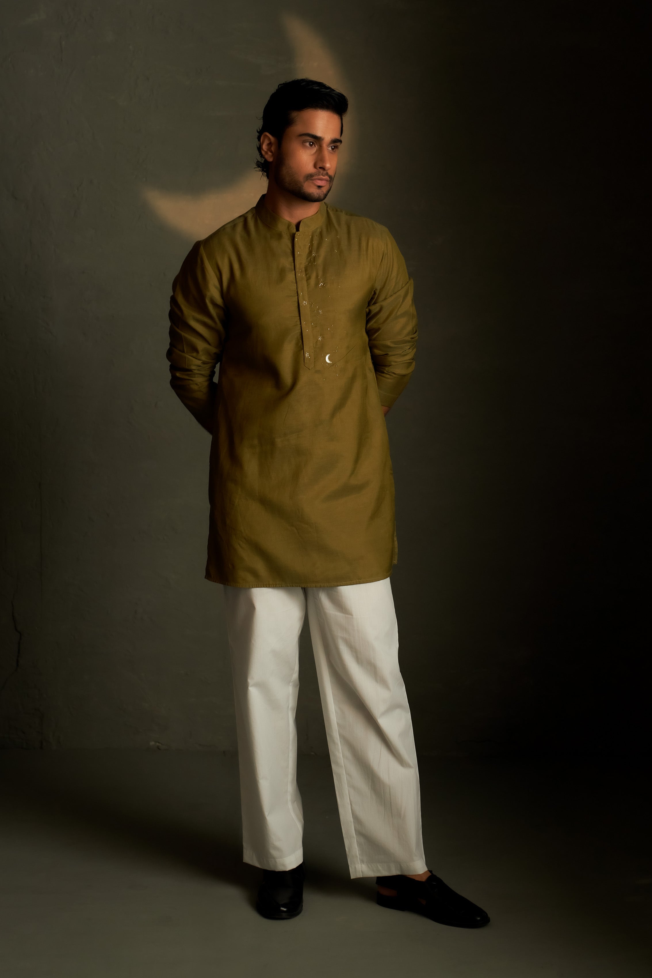 OLIVE DUSK SHORT KURTA SET