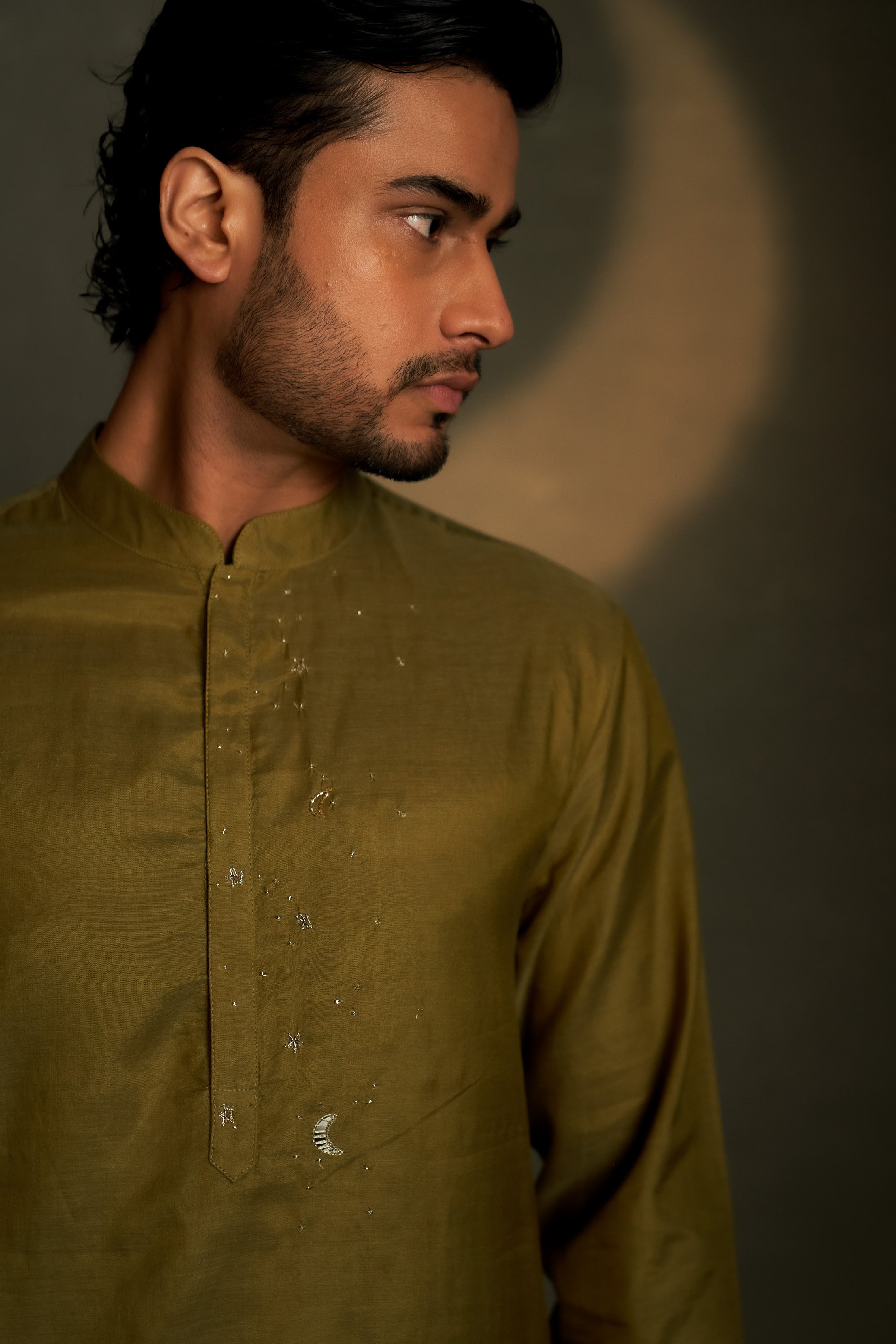 OLIVE DUSK SHORT KURTA SET