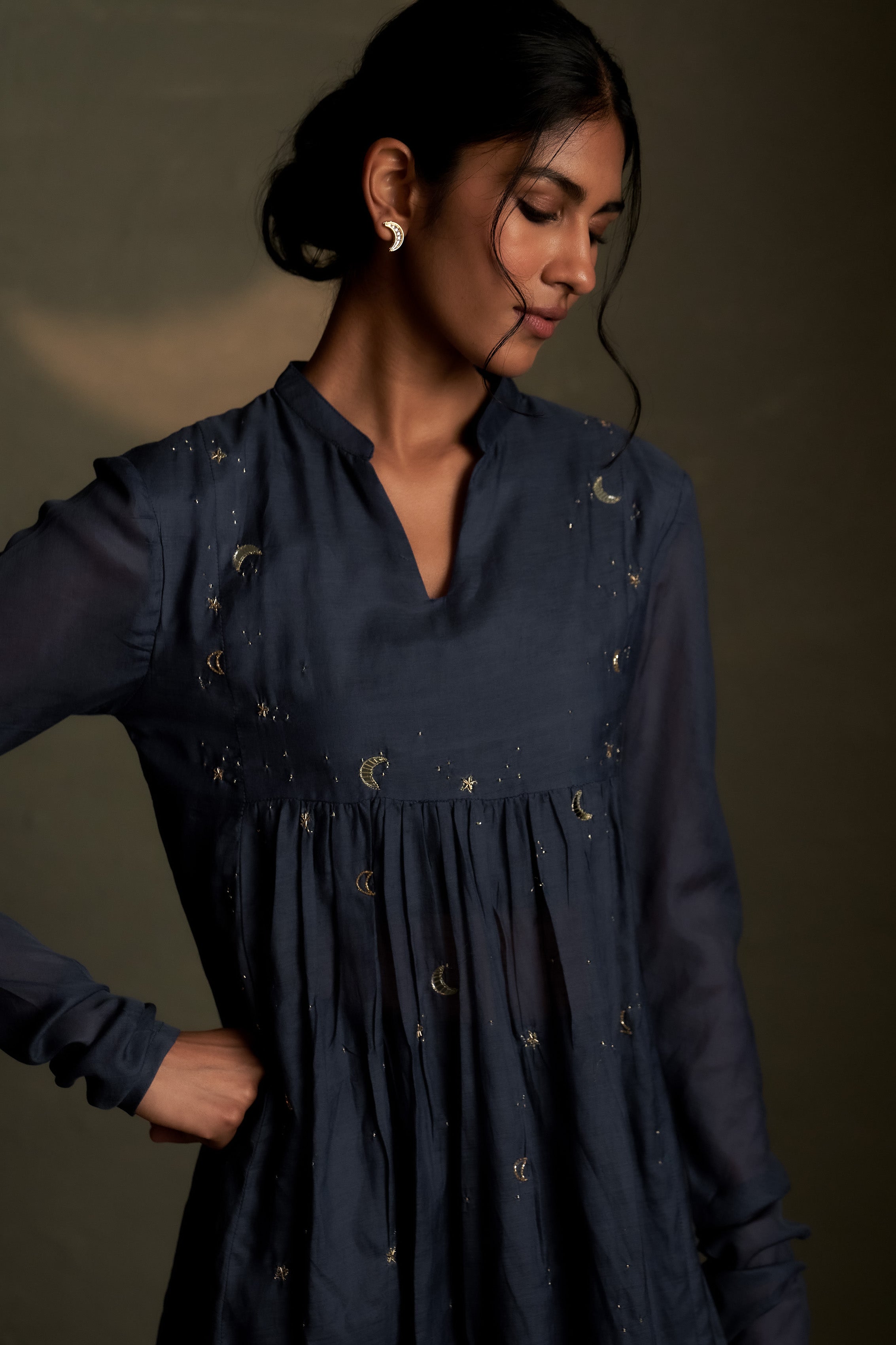 BLUE DUSK LONG KURTA SET