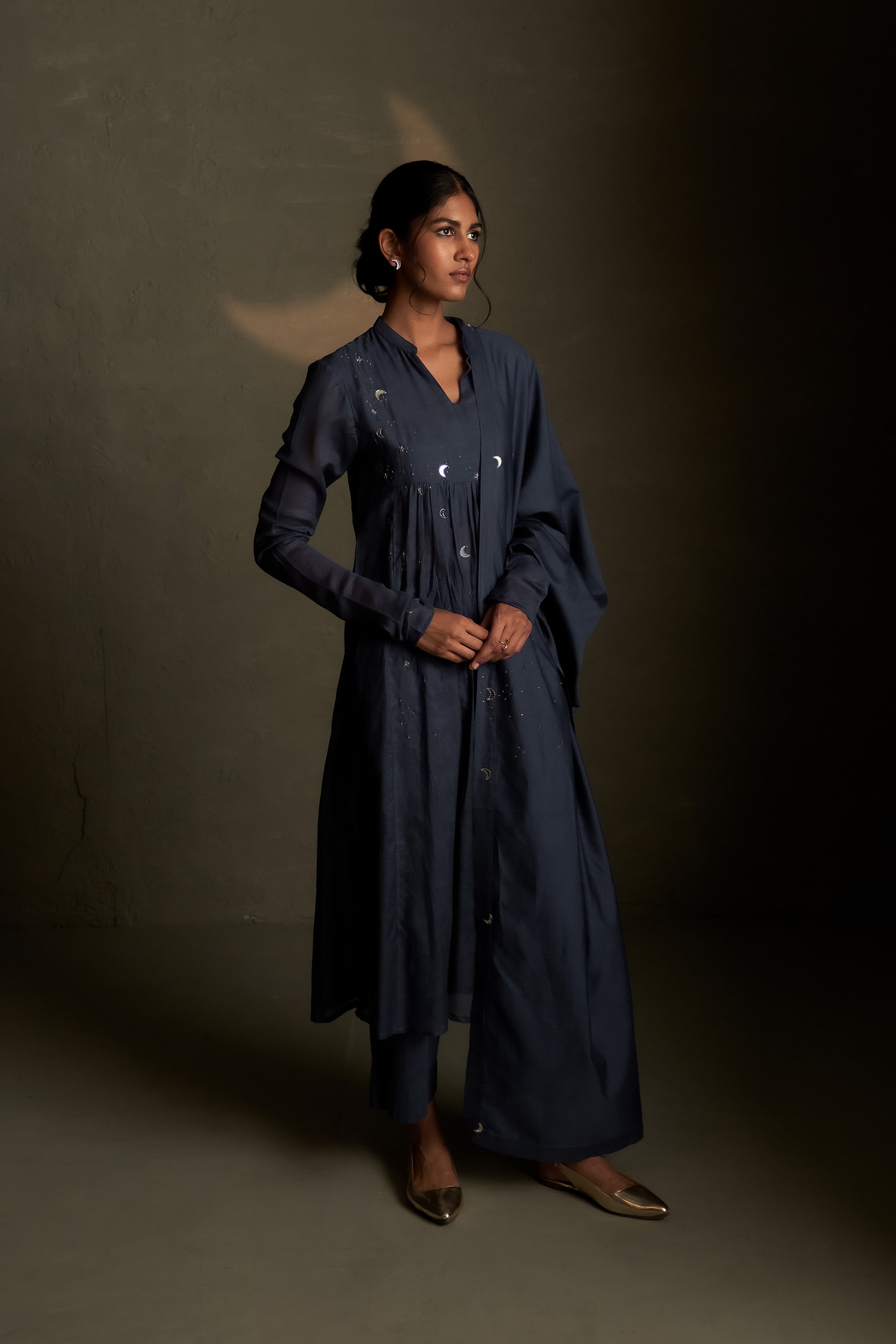 BLUE DUSK LONG KURTA SET