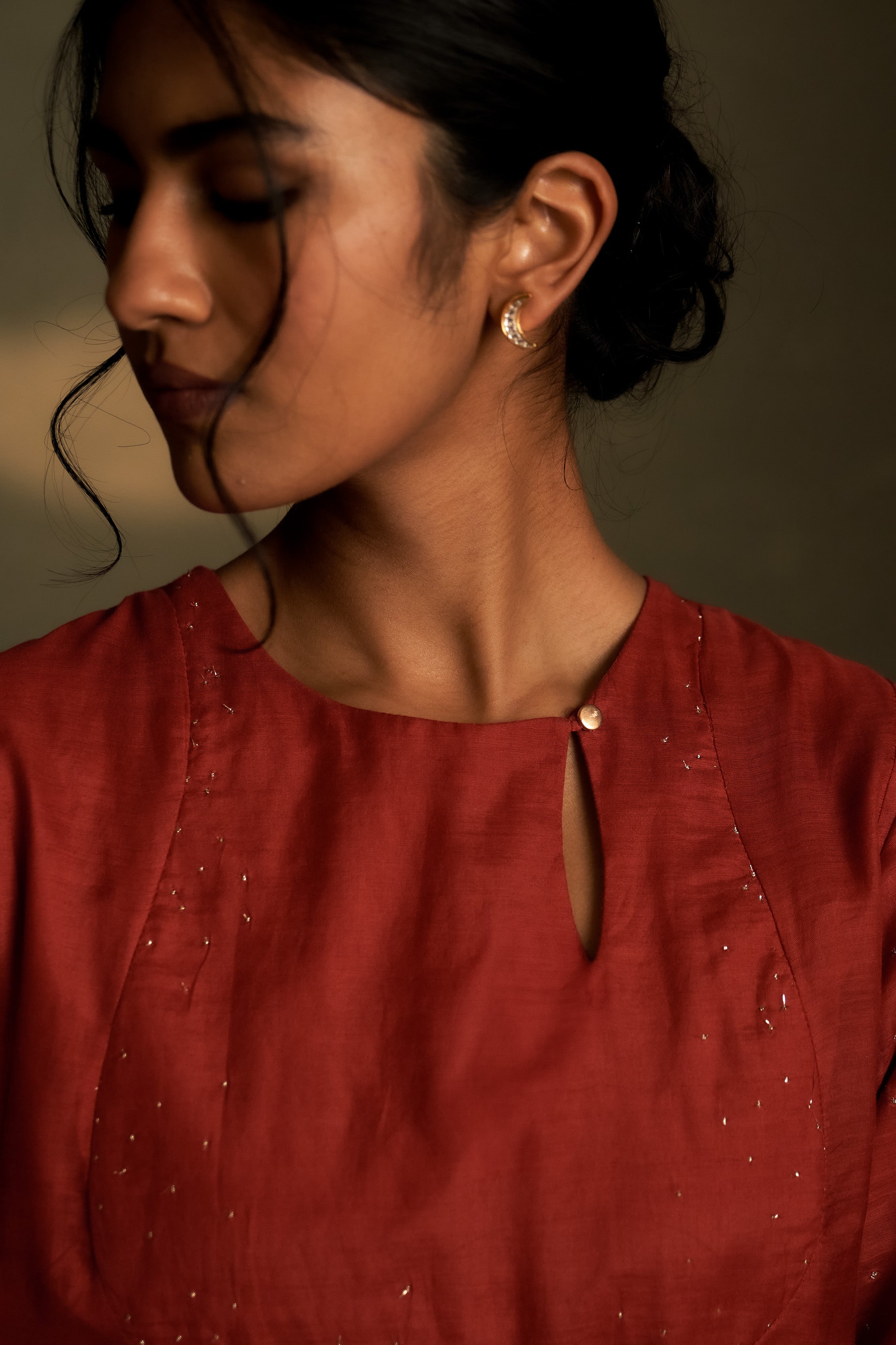 MOONLIT CRIMSON CHAAND ANARKALI SET