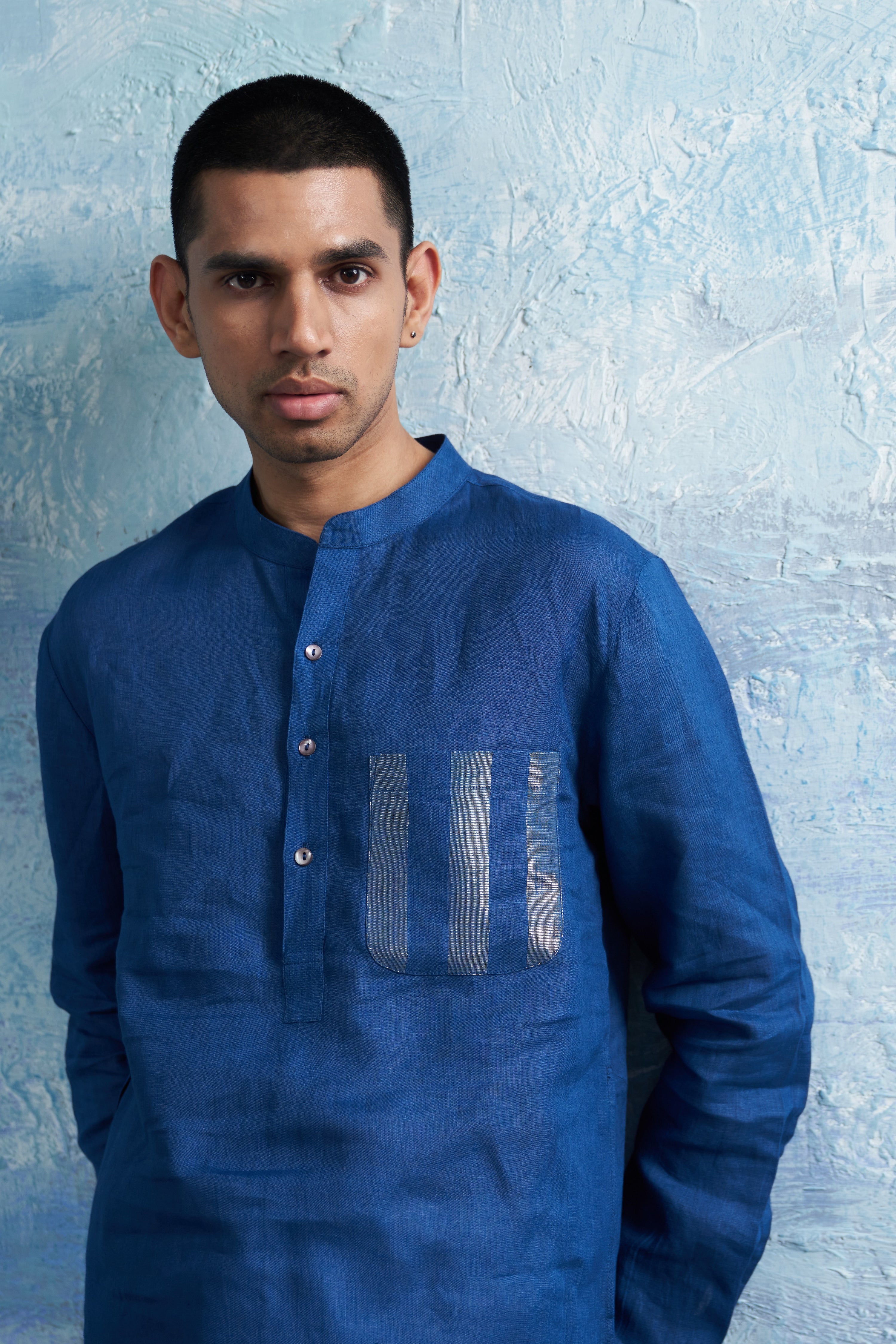 ROYAL BLUE STRAIGHT KURTA SET