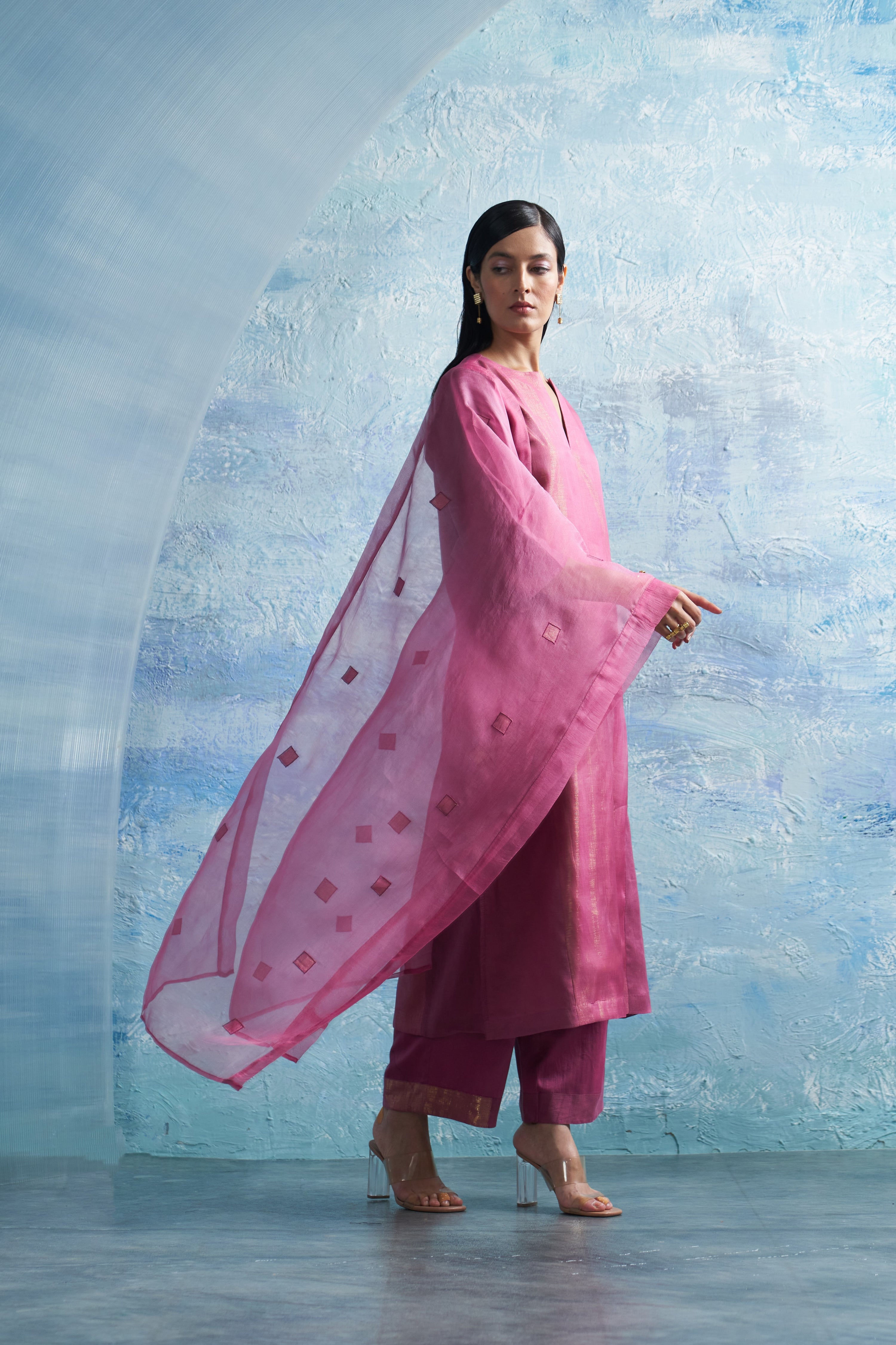 AURA GRAPE PINK KURTA SET