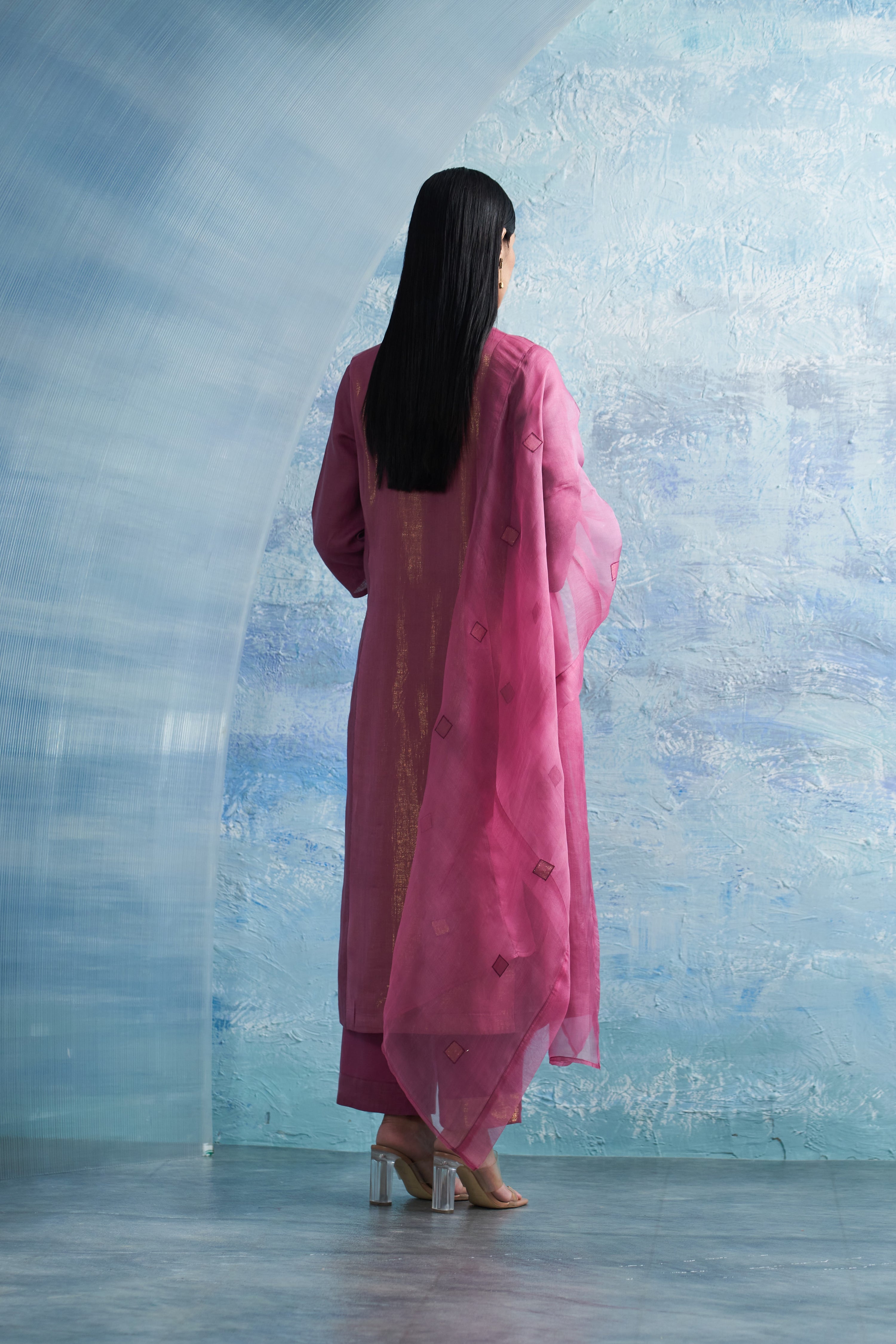 AURA GRAPE PINK KURTA SET