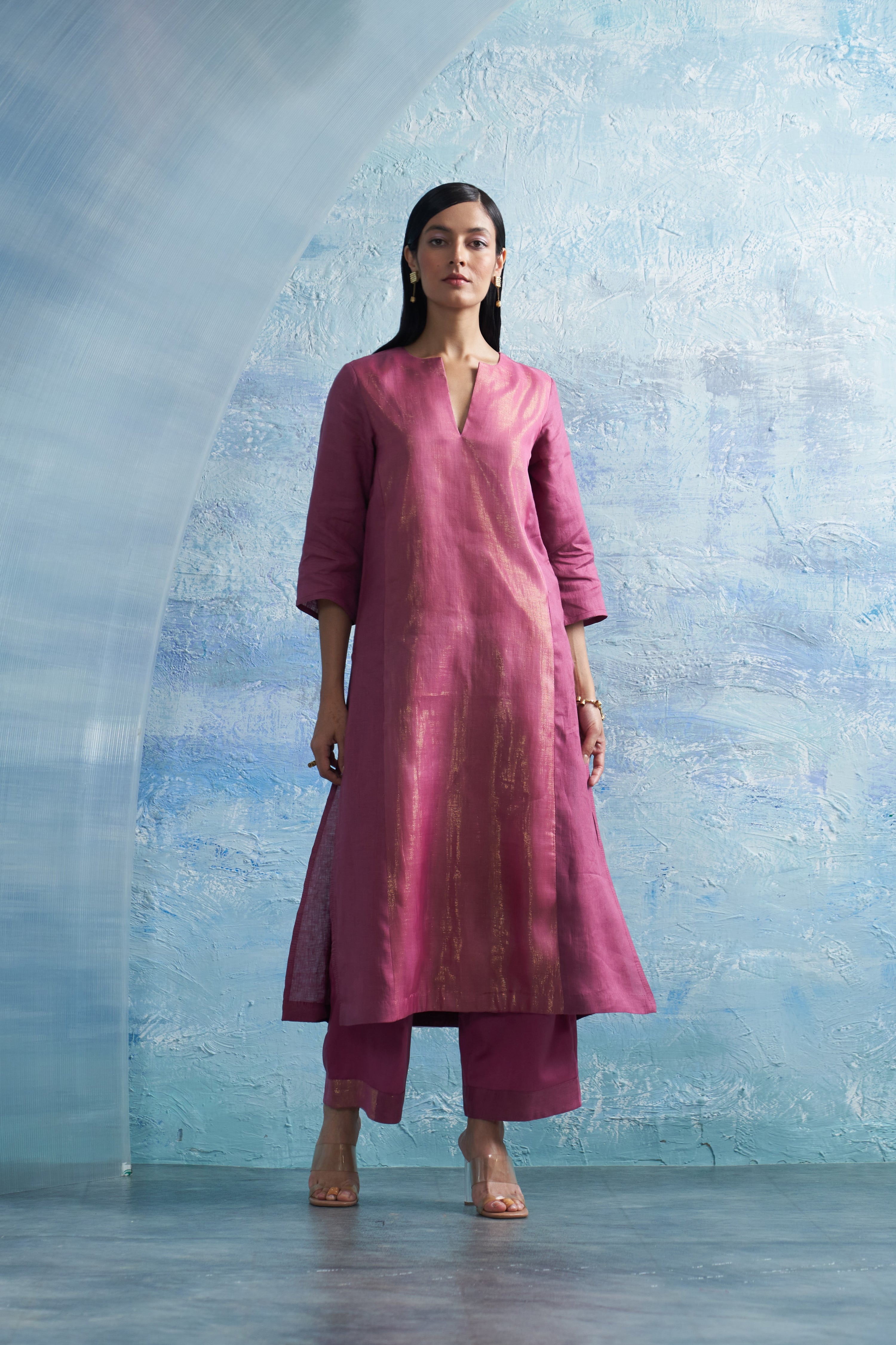 AURA GRAPE PINK KURTA SET