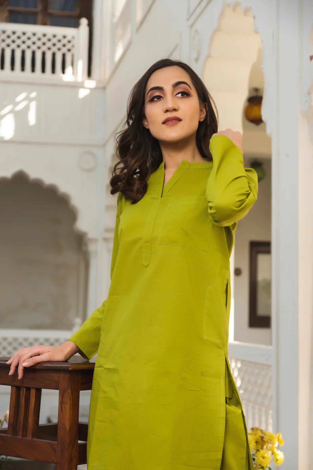 TULIP GREEN KURTA PANT SET